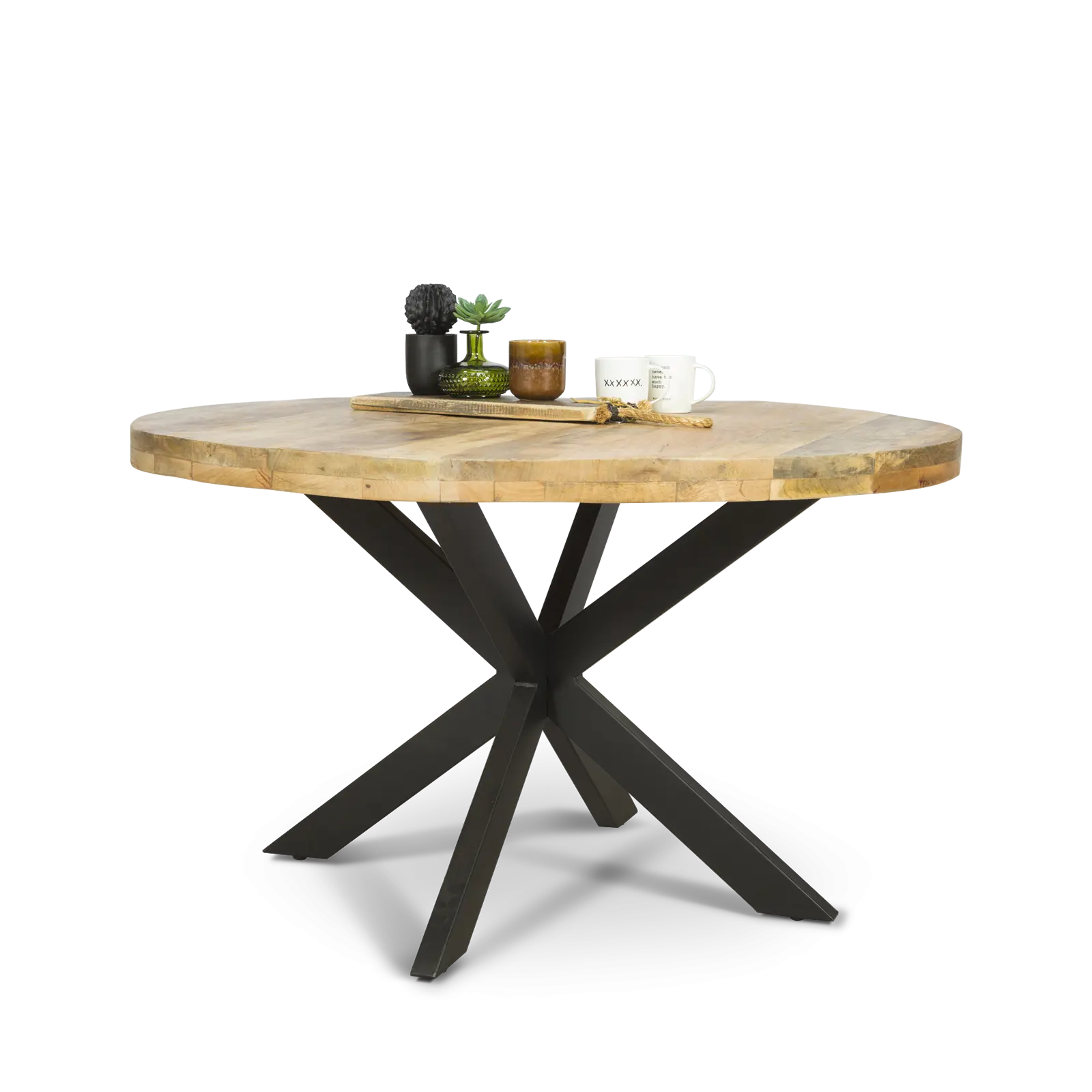 Eettafel Yucca - rond 120 cm - Mangohout Naturel - sale