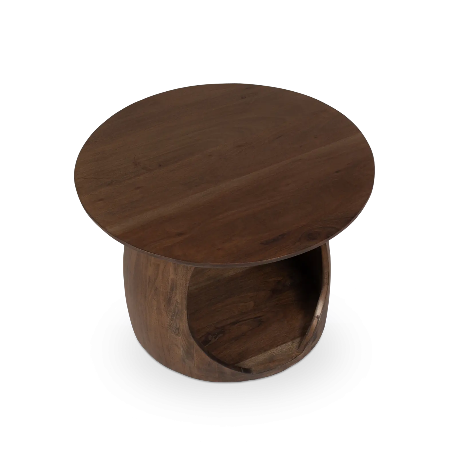Salontafel Flow Solid - rond Ø60 cm - Acacia Glaze Bruin