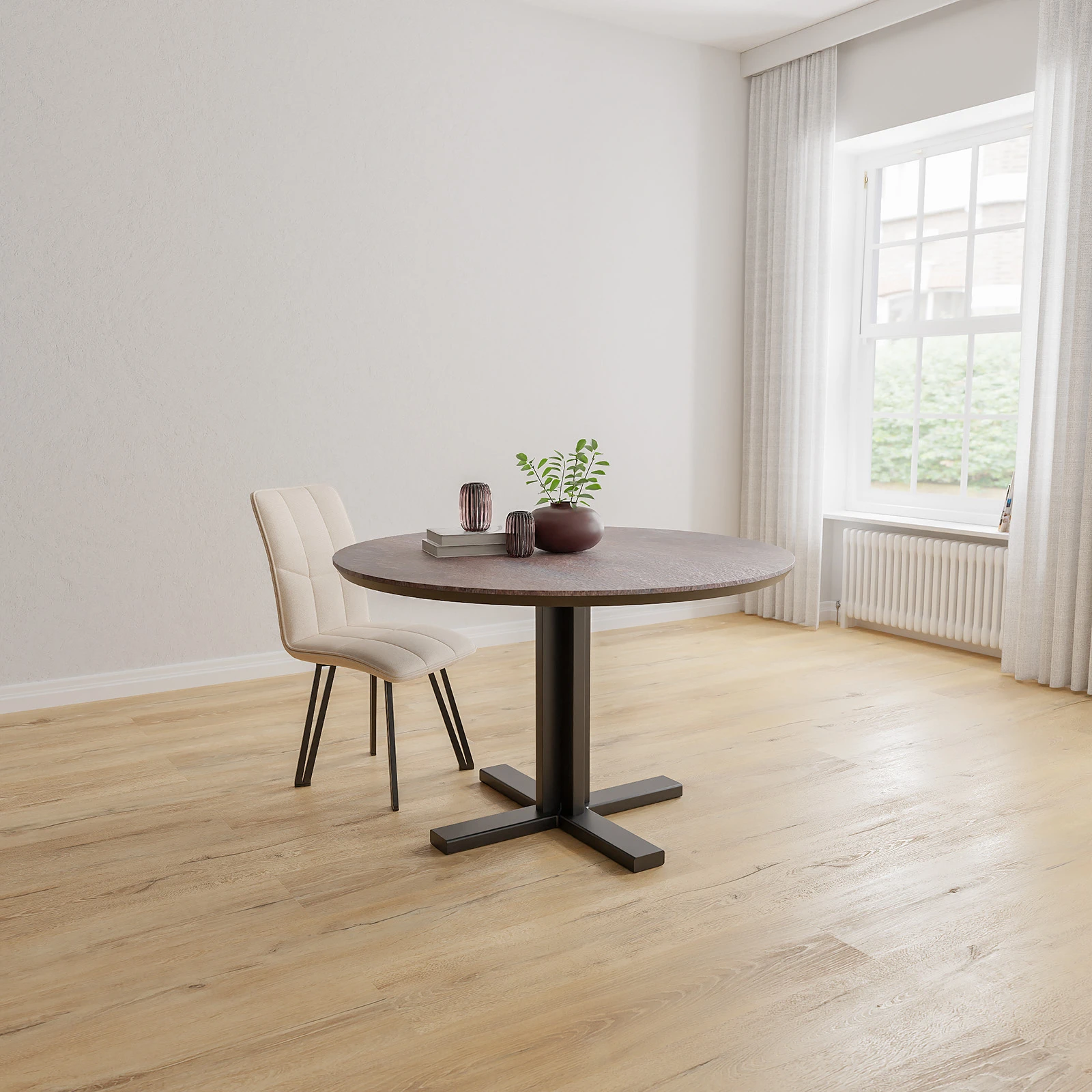 Eettafel Kolos - Rond HPL Oxidised (130 cm)