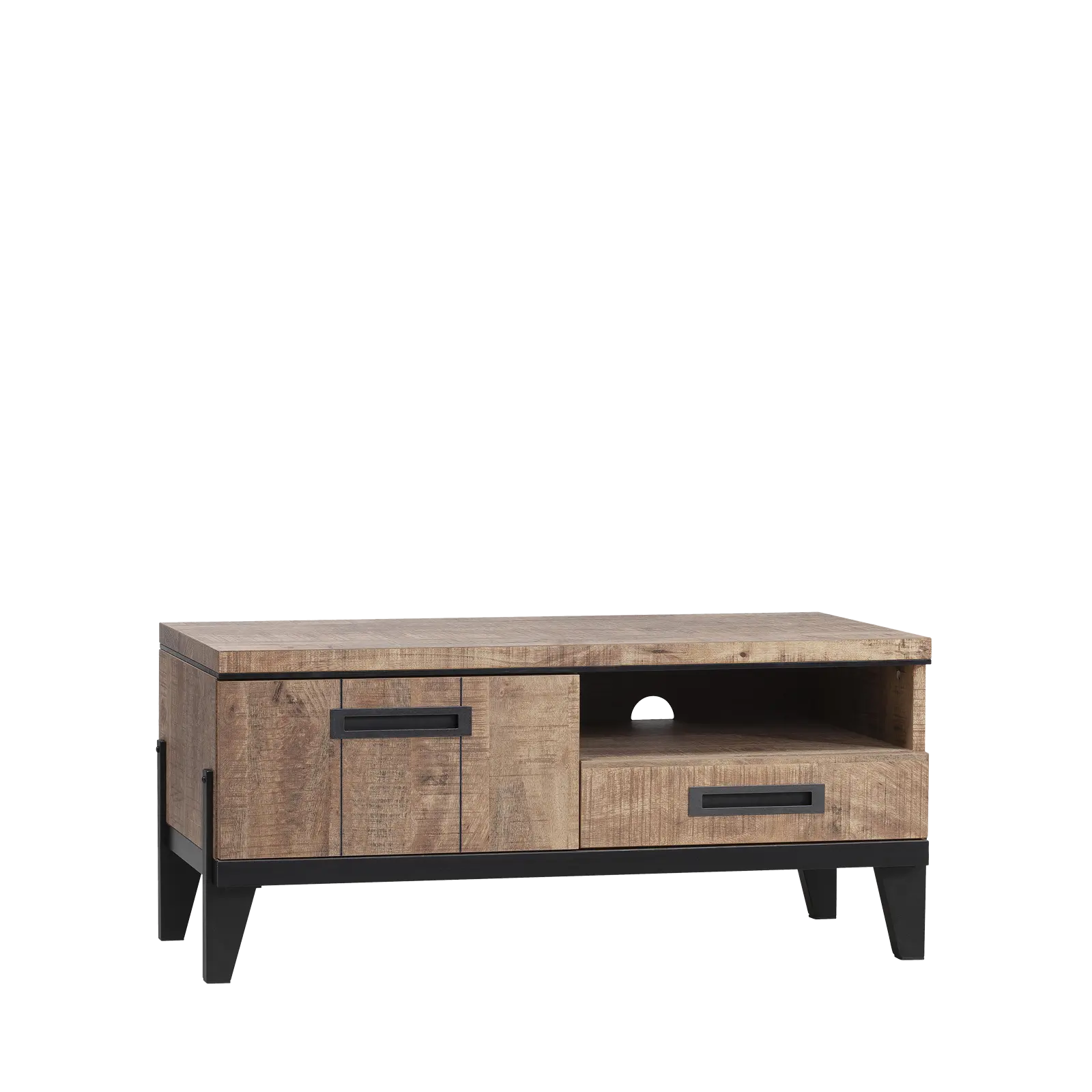 TV meubel Union - 115 cm - Lamulux Mango - 1 deur, 1 lade, 1 open vak