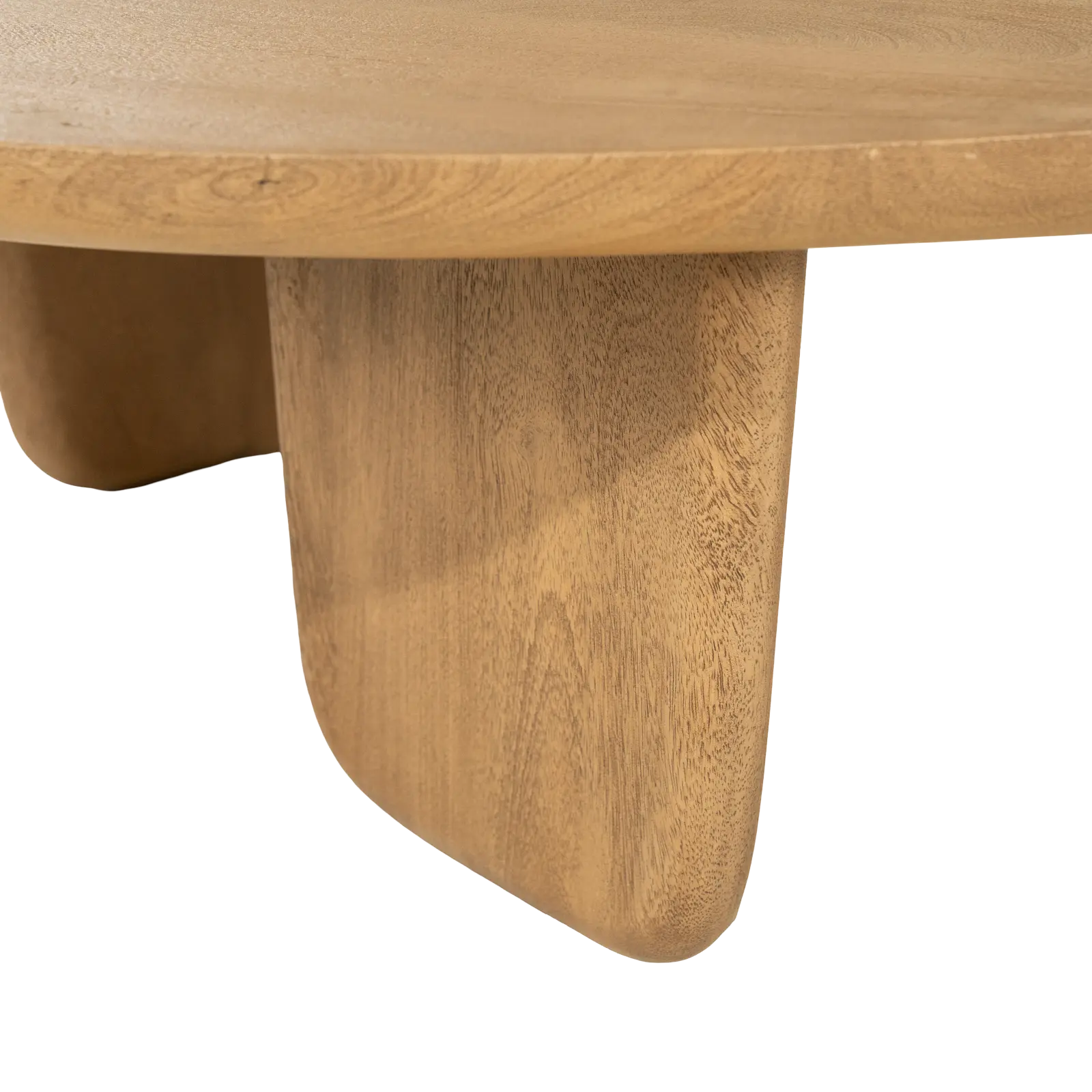 Salontafel Maud - organische vorm 100x85 cm - Mangohout Naturel
