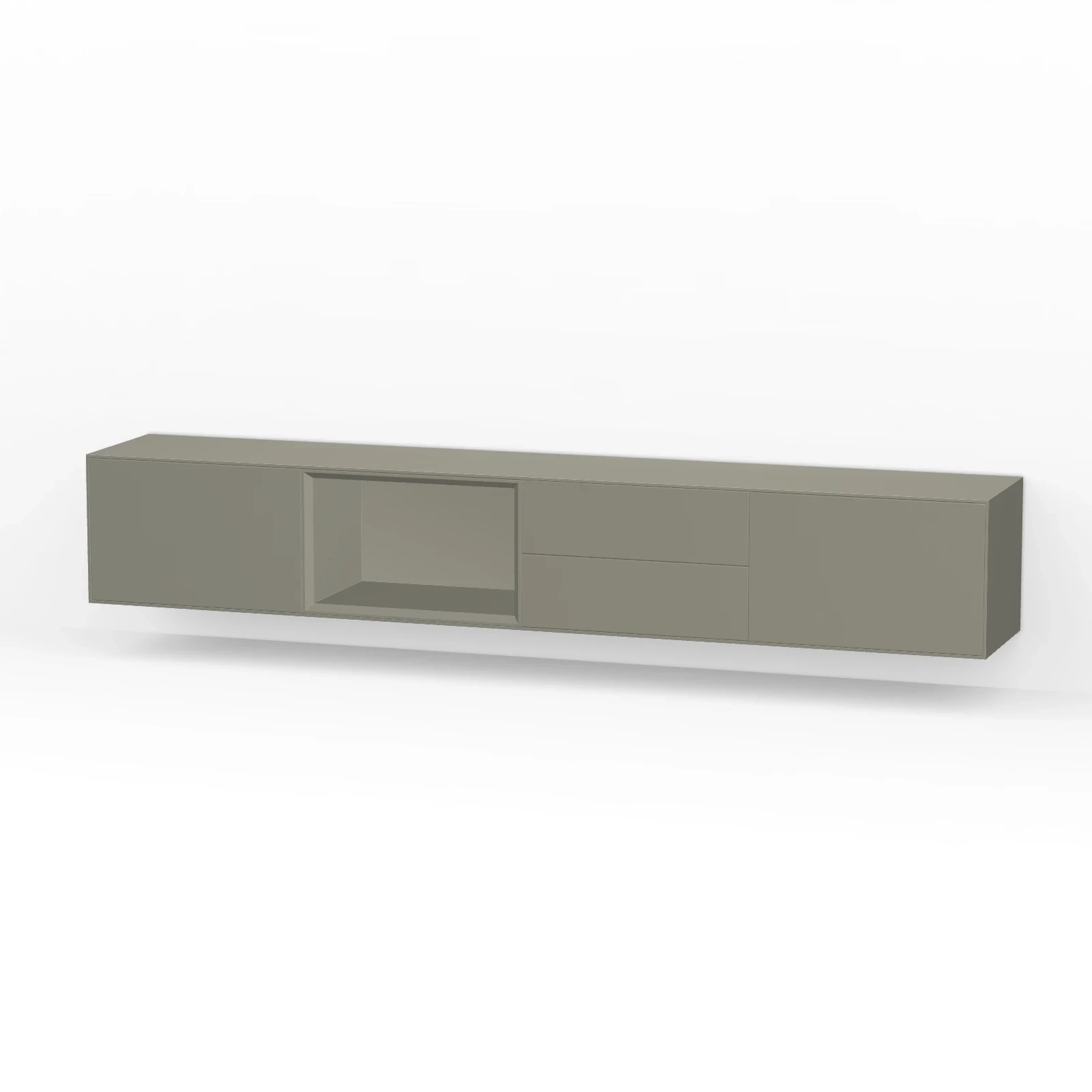 TV Meubel Moss Grey 240cm Zwevend