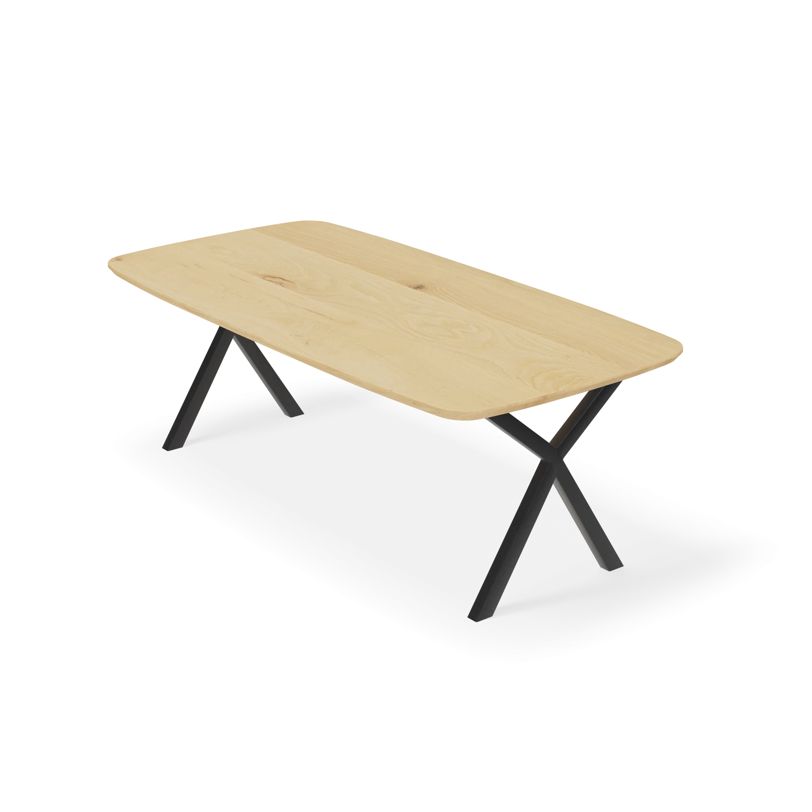 Eettafel X Poot(dun) - Deens Ovaal Eiken Nature White (220x110cm)