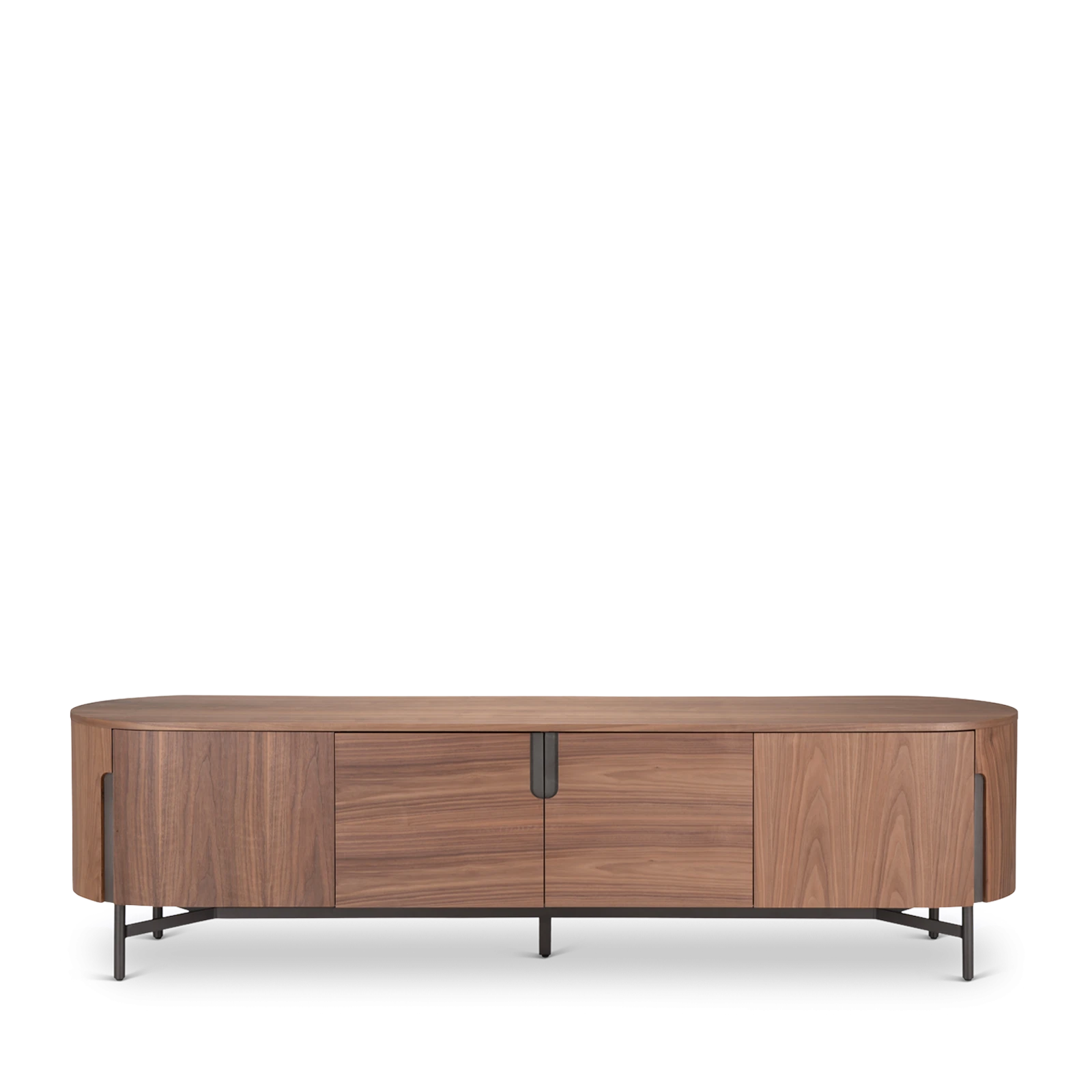 TV dressoir (poot: bronze) Fidenza - Walnoot 