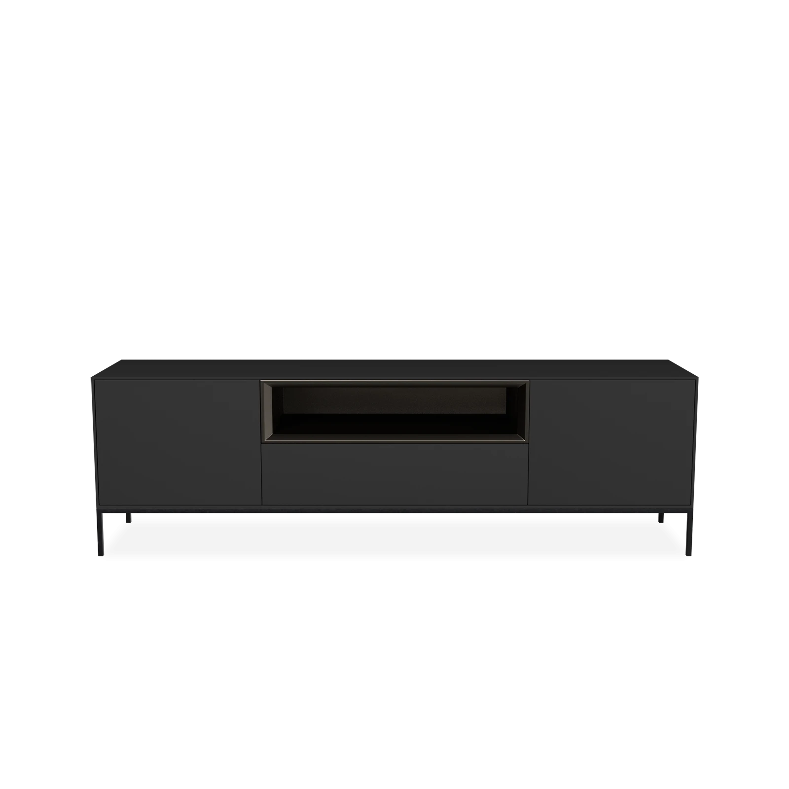 TV Meubel Black 180cm Poot