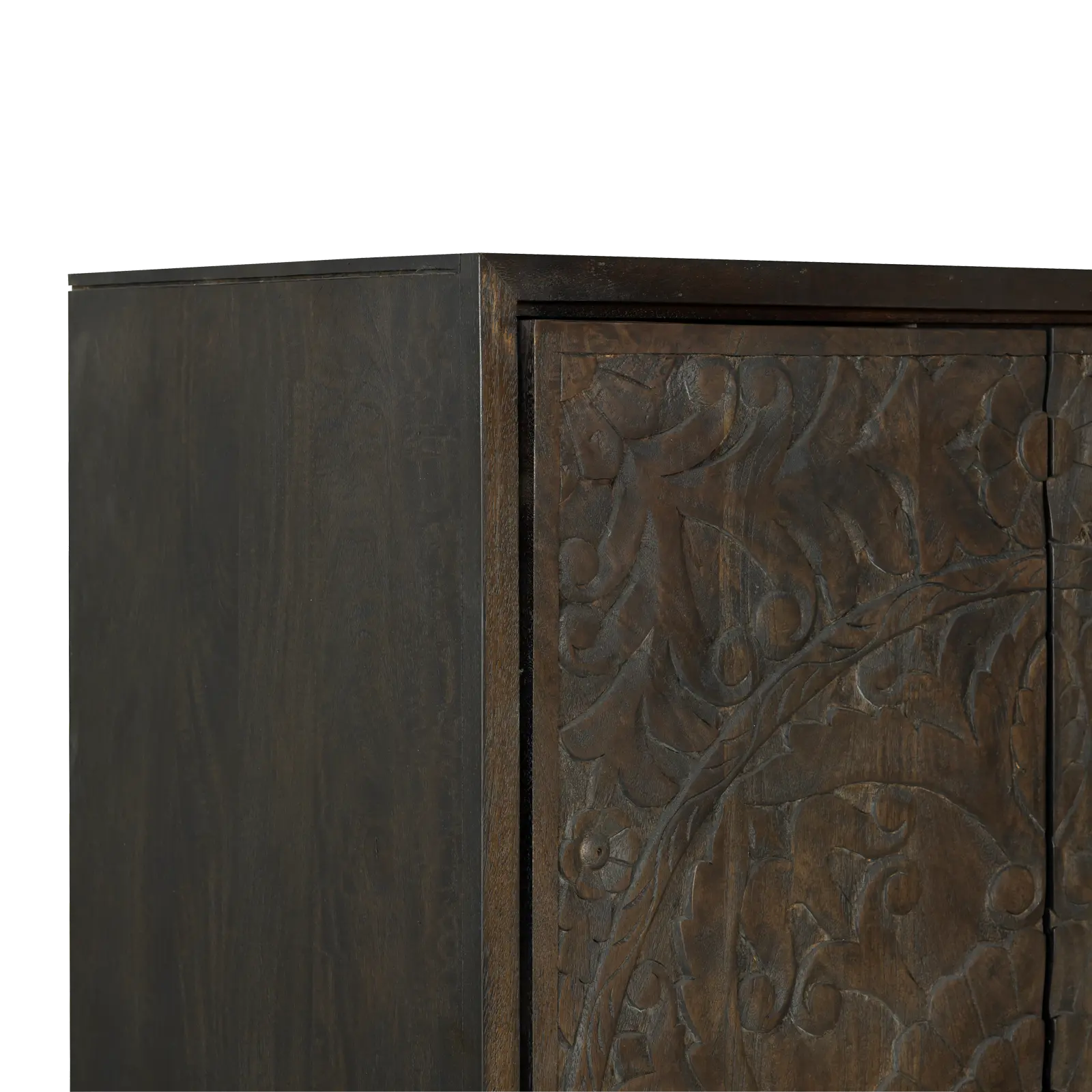 Opbergkast Belleville - 90 cm - 2 deuren - Mangohout Cacao Bruin