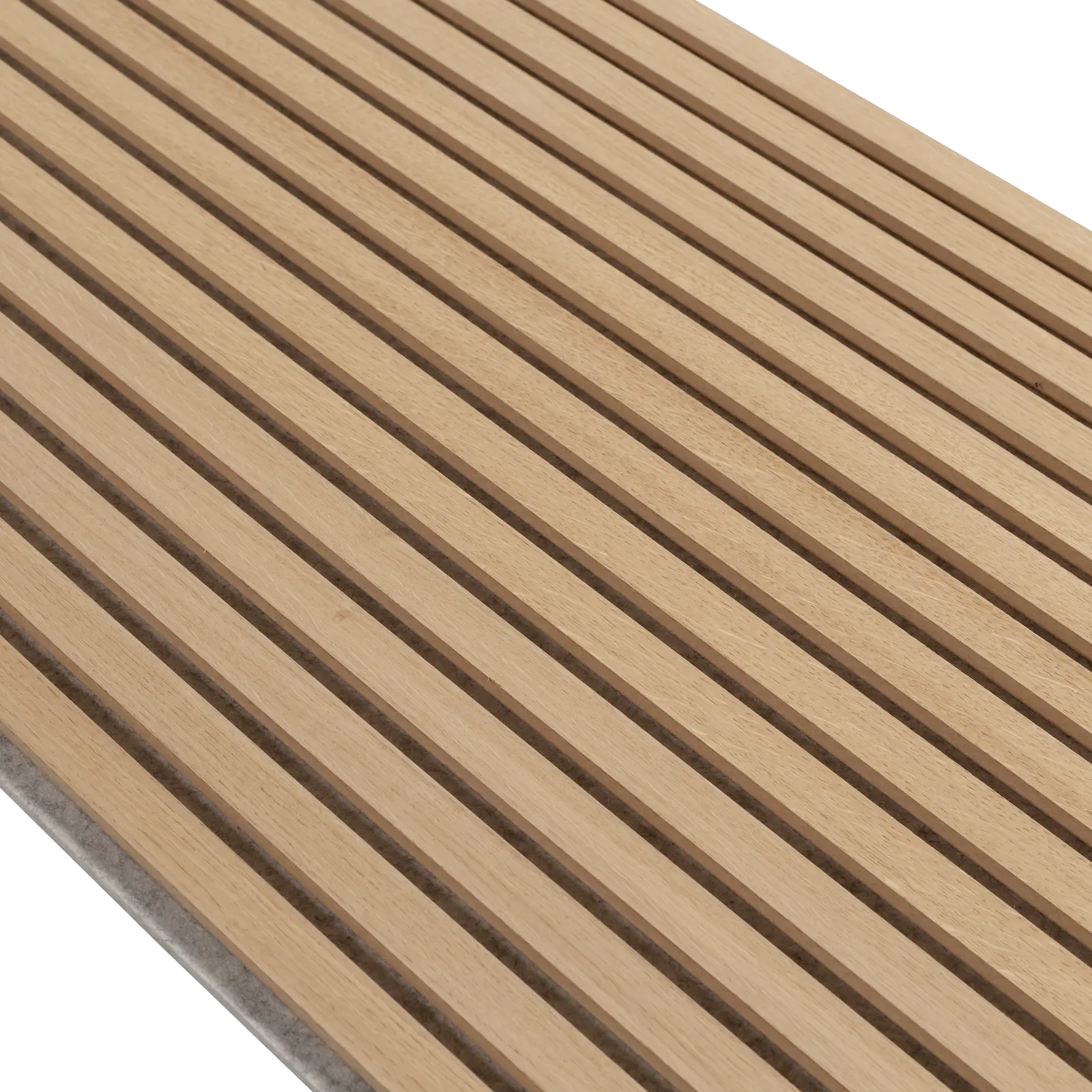 SALE: Akoestisch wandpaneel Wood - 240x60 cm - Eiken met grijs vilt