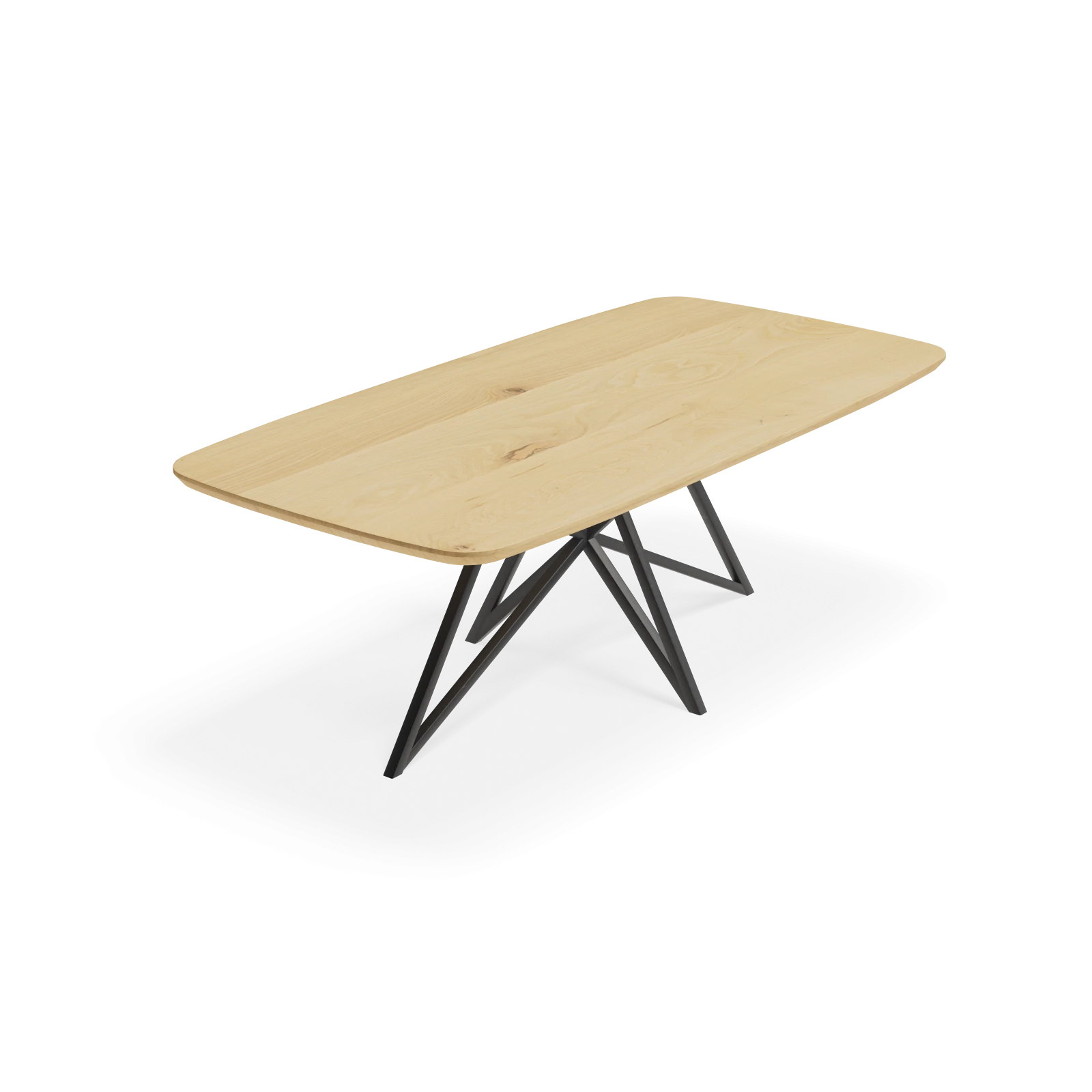 Eettafel Crosse - Deens Ovaal Eiken Nature white (220x110cm)