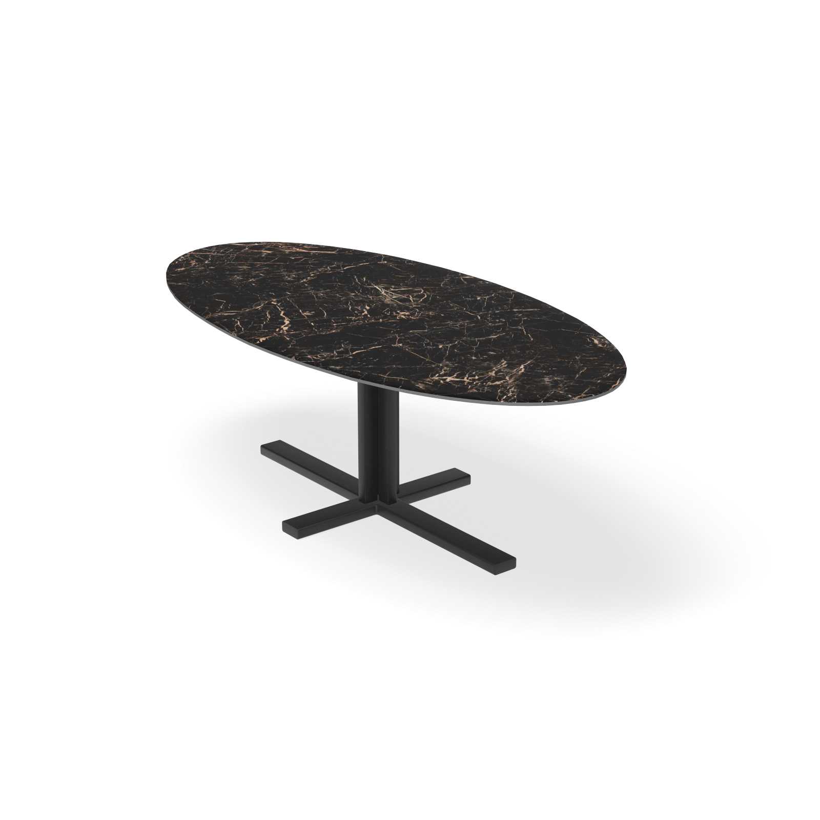 Eettafel Kolos - Ovaal Keramiek Saint Laurent Satin (220x110cm)