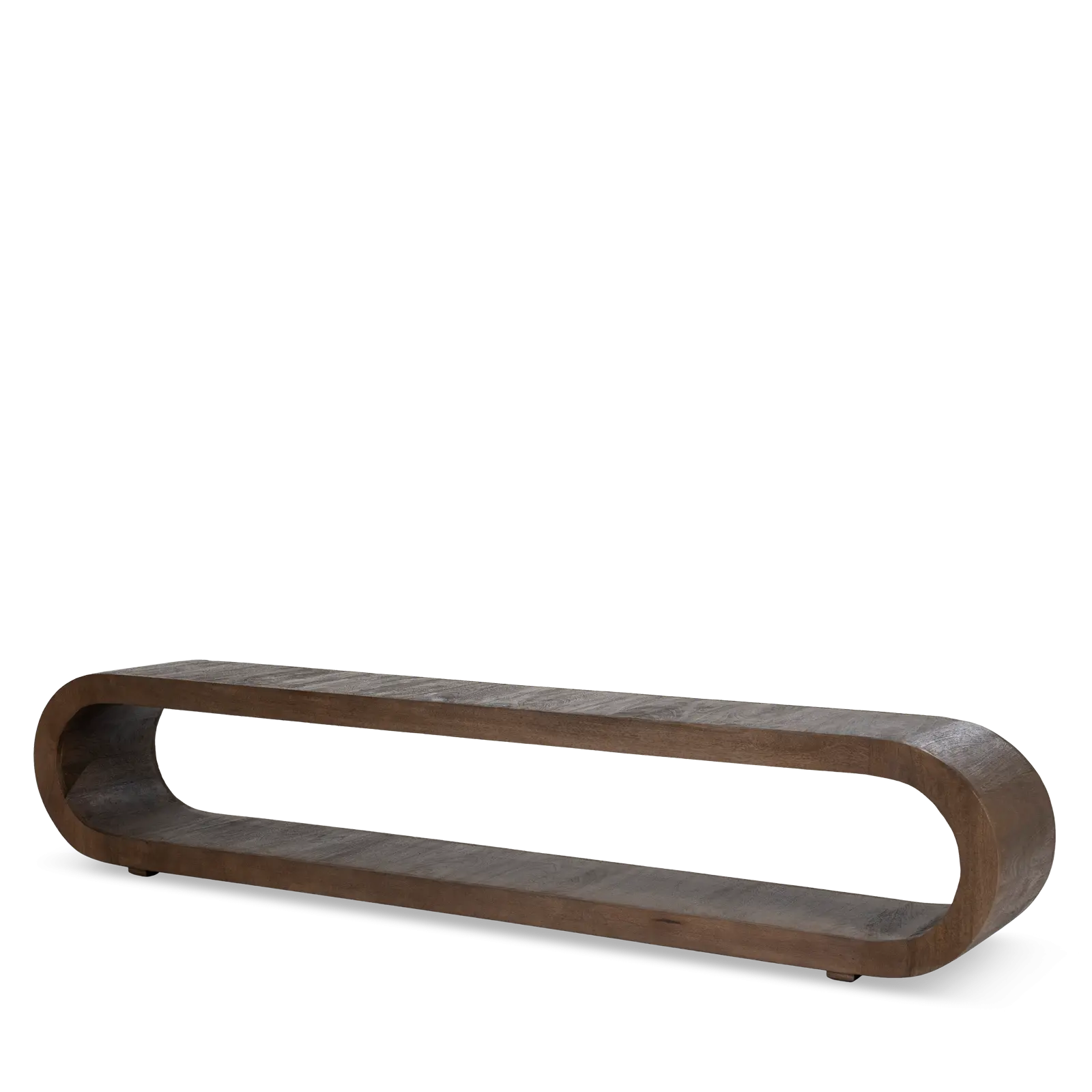 TV meubel Elora - 200 cm - organische vorm - Mangohout Bruin