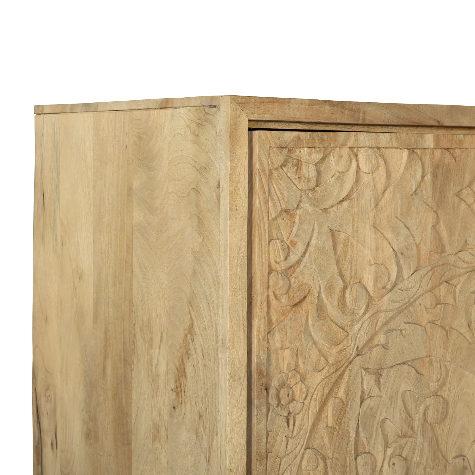 Opbergkast Belleville - 90 cm - 2 deuren - Mangohout Loom Naturel