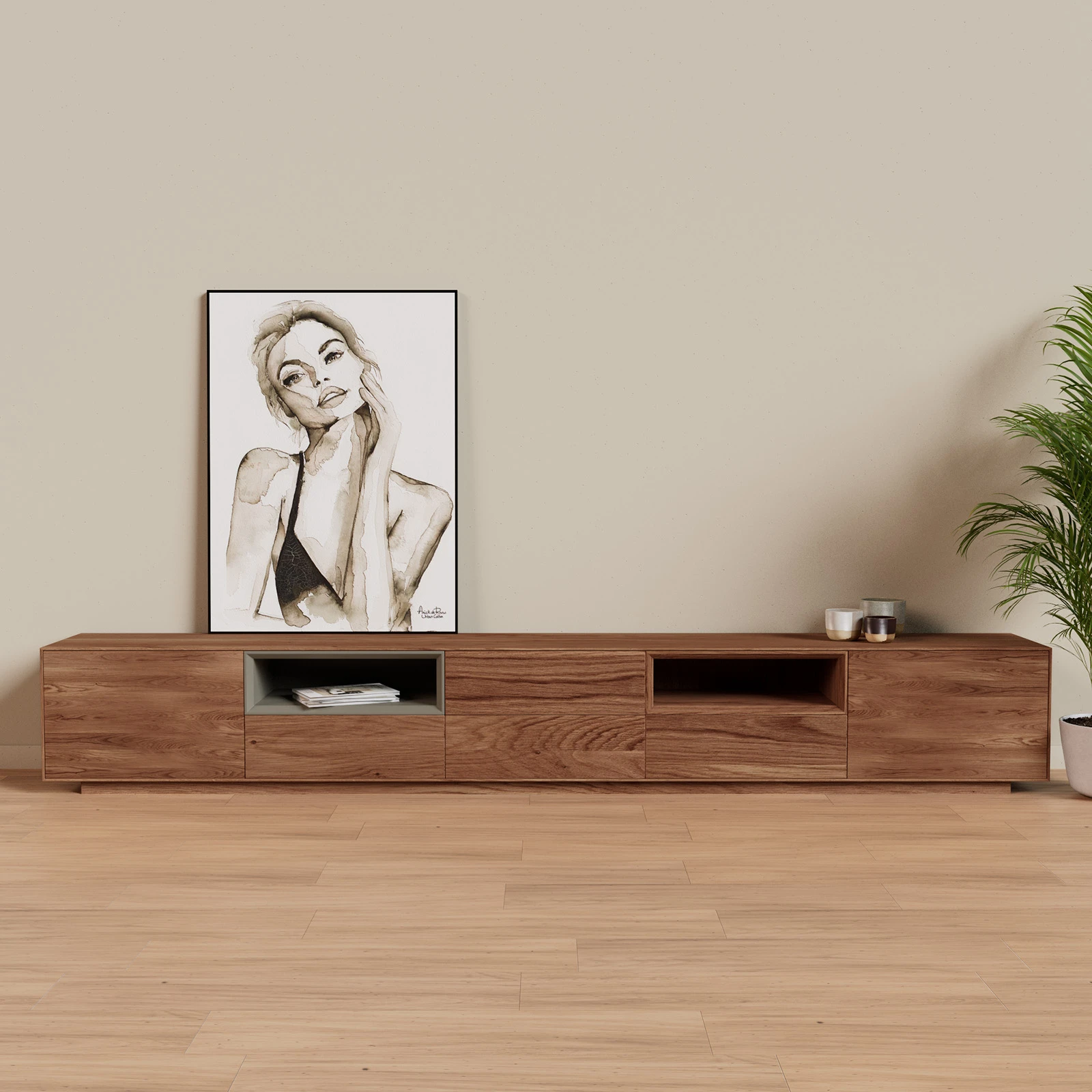 TV Meubel Verweerd 300cm Plint