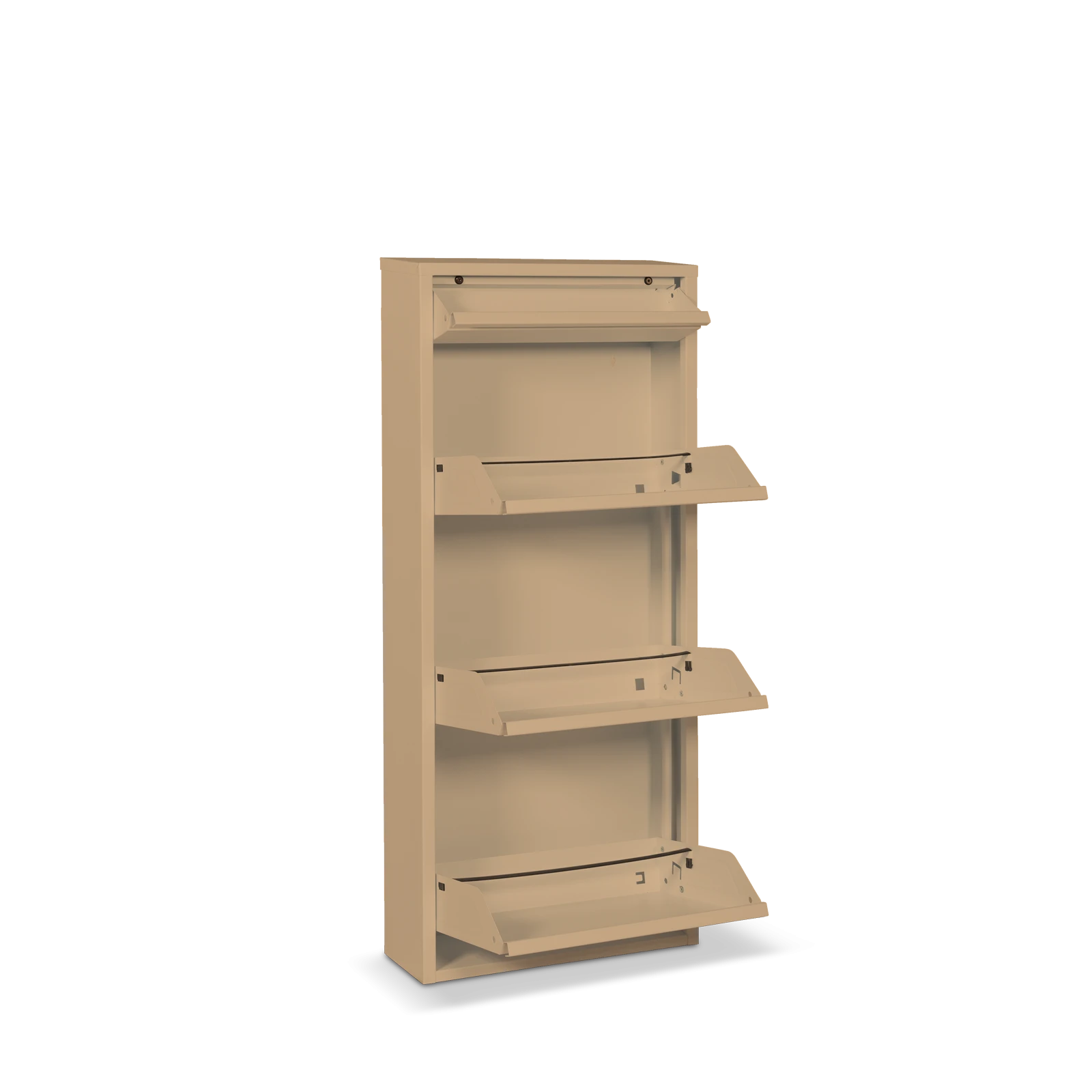 Schoenenkastje Shoes (3 vakken + 1 klein vak) - Mat Taupe