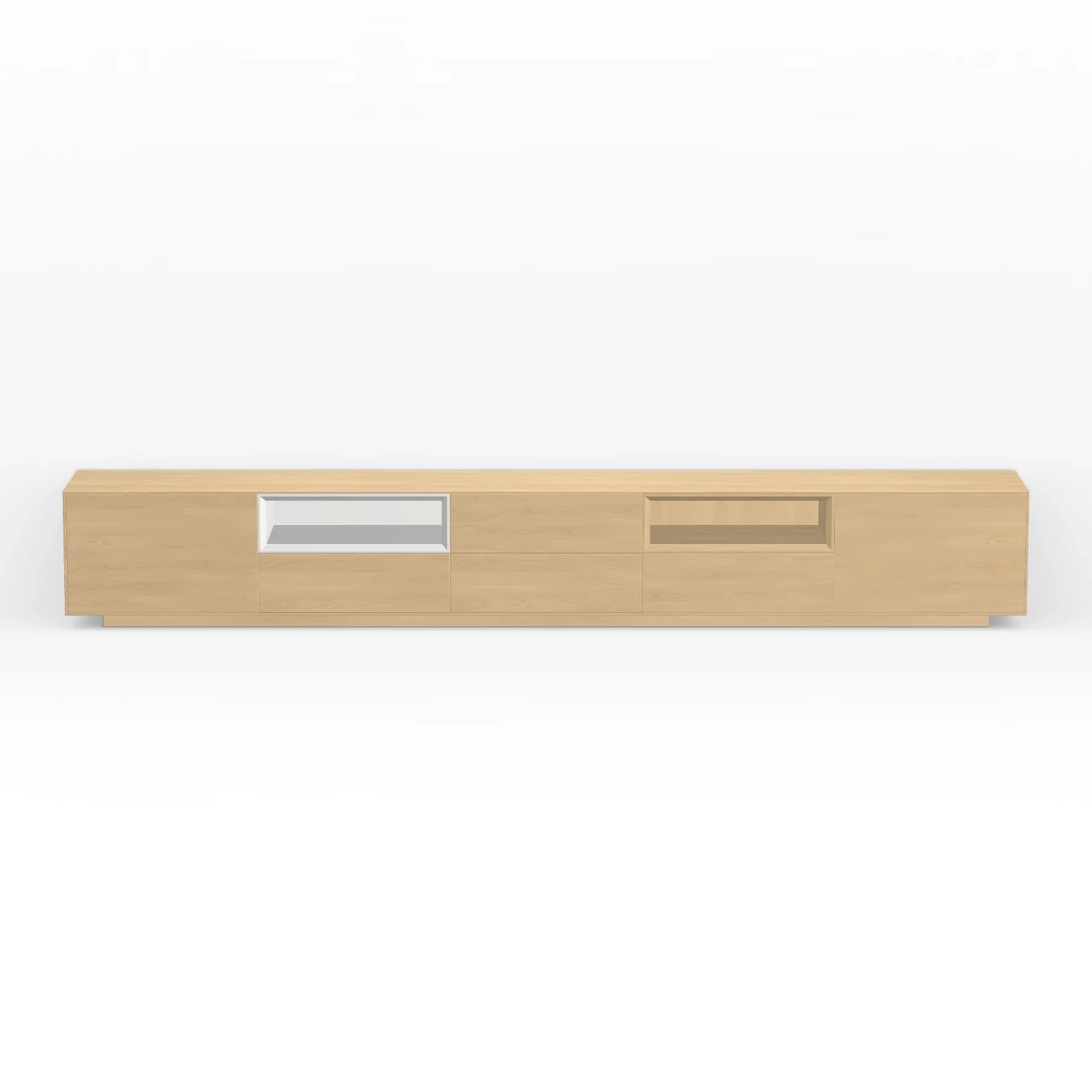 TV Meubel Nature White 300cm Plint