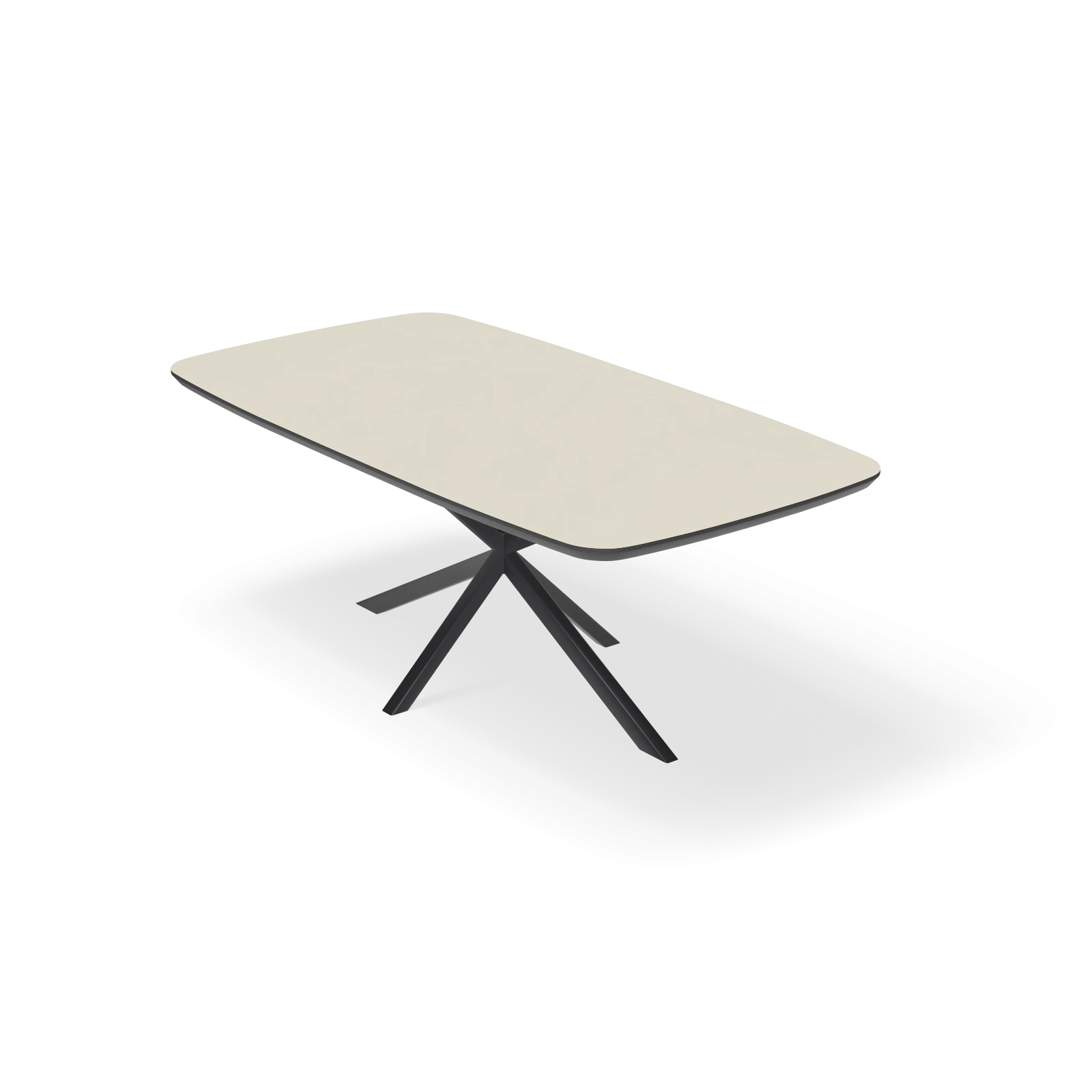 Eettafel North - Deens Ovaal HPL Stone Beige (200x105cm)