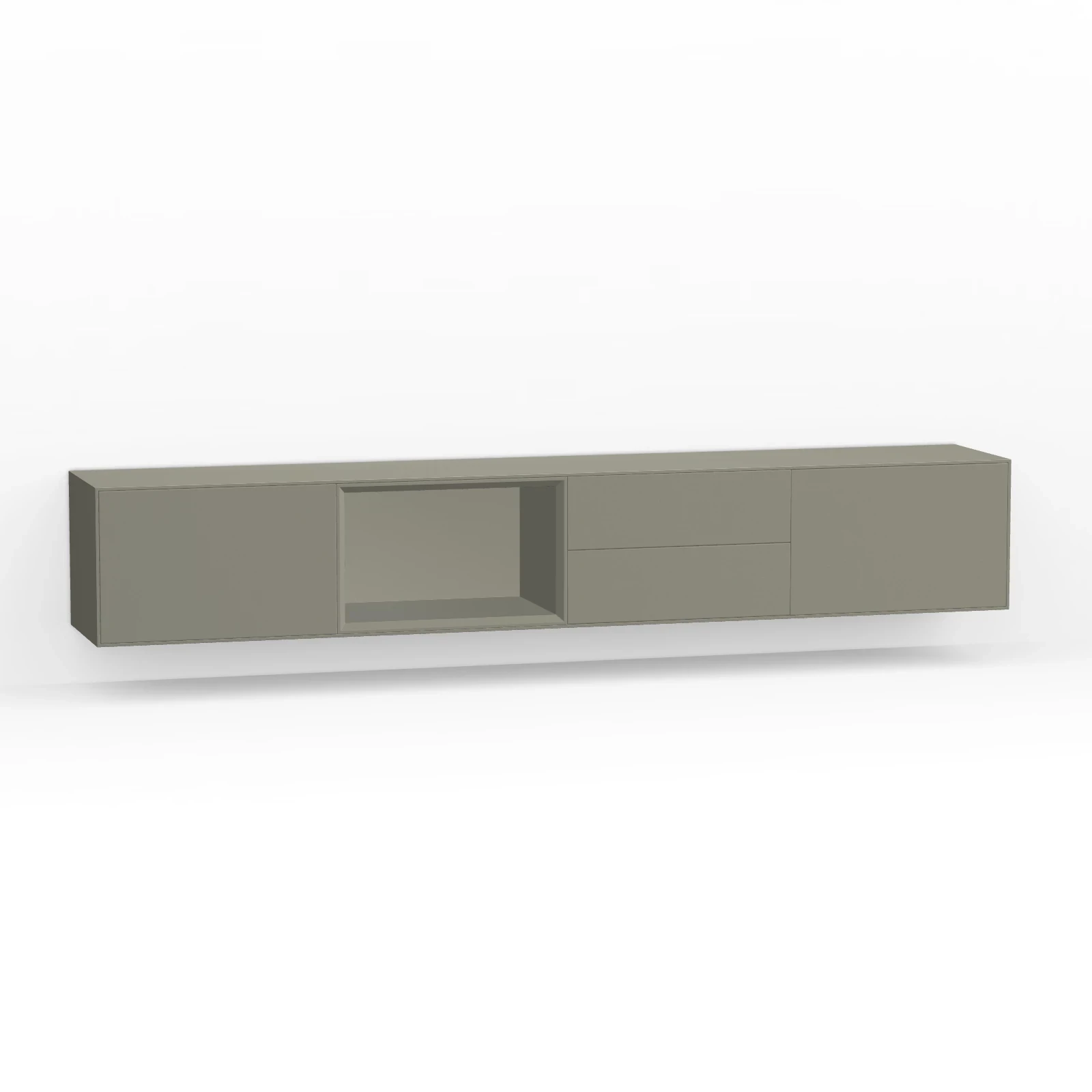 TV Meubel Moss Grey 240cm Zwevend