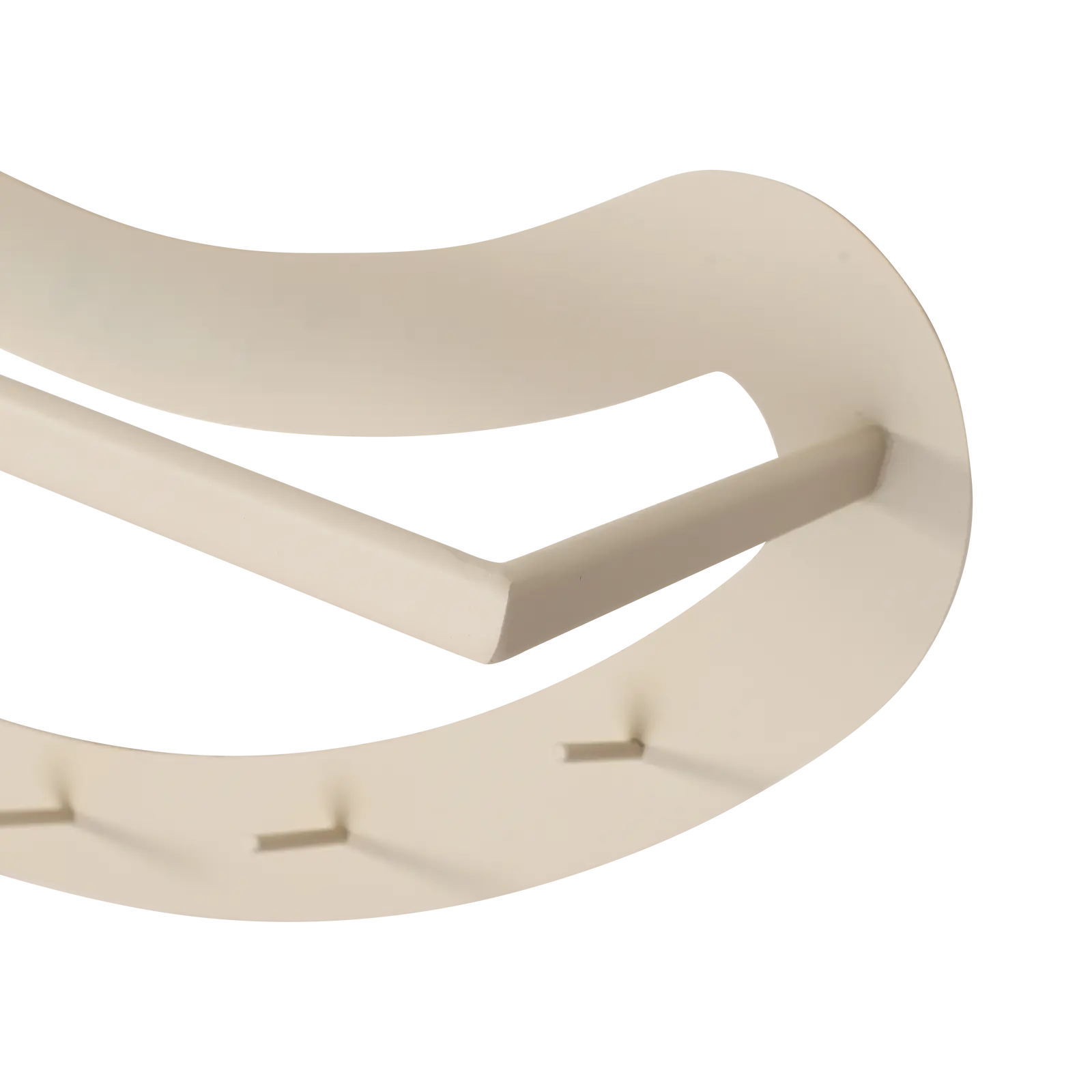 Kapstok Smiley - organische vorm 43x89 cm - metaal Beige - 6 haken