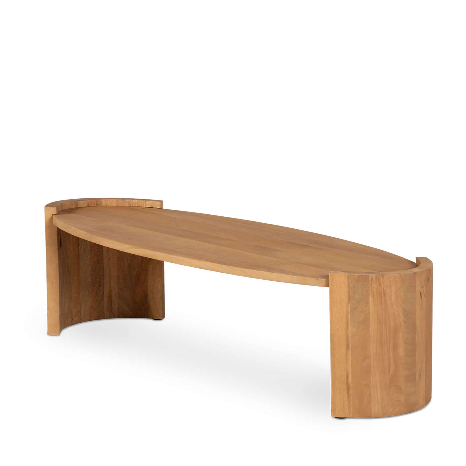 Salontafel Miles - ovaal 127x69 cm - Mangohout Loom Naturel