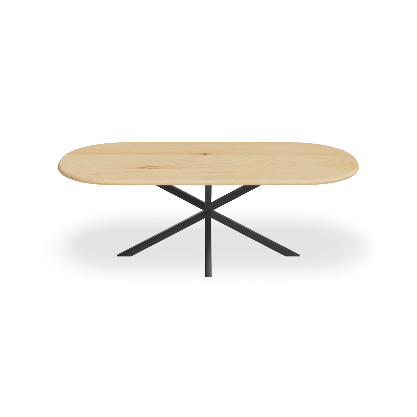 Eettafel North - Halve Cirkel Eiken Nature White (220x100cm)