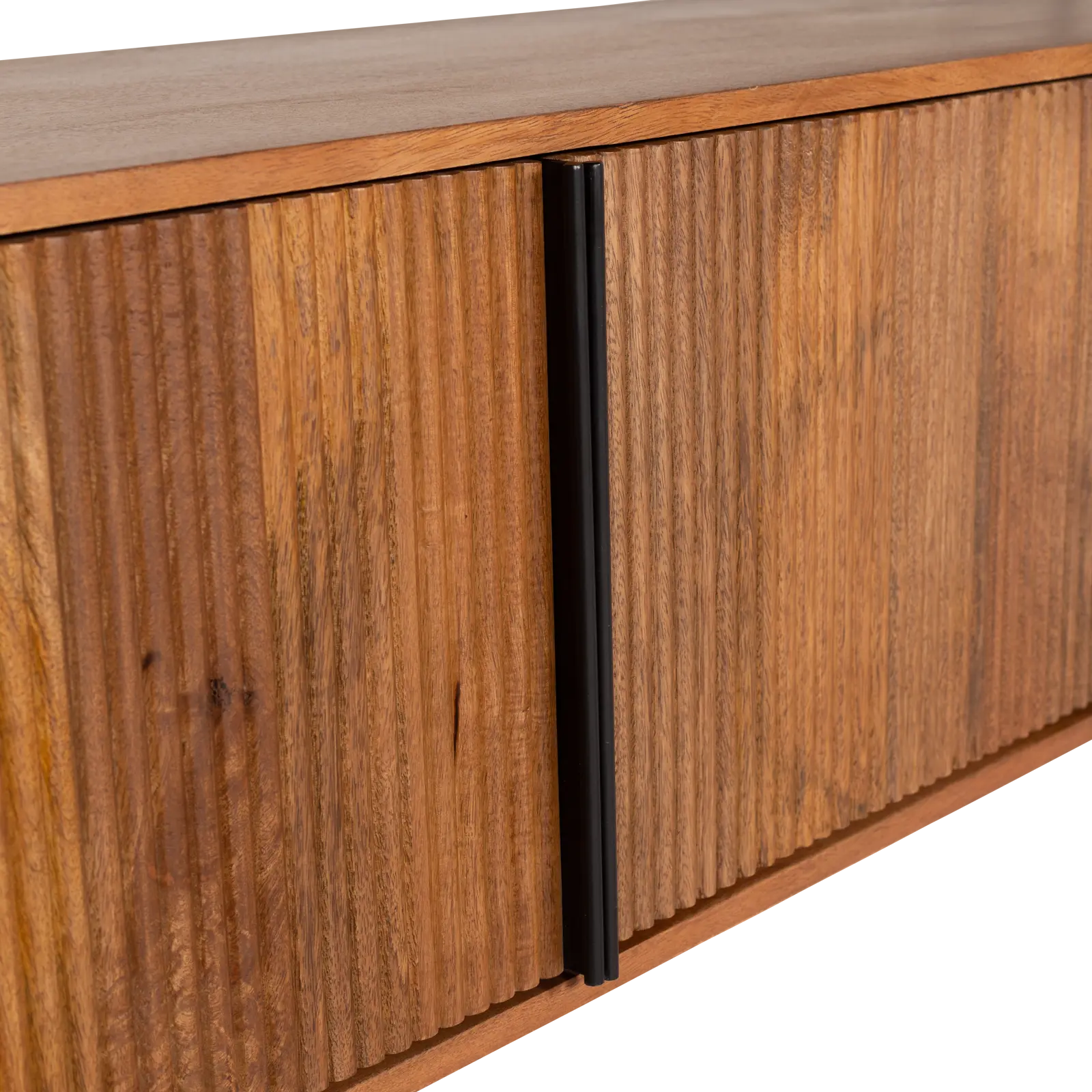 TV meubel Amare - 154 cm - Mangohout Lichtbruin - 3 deuren