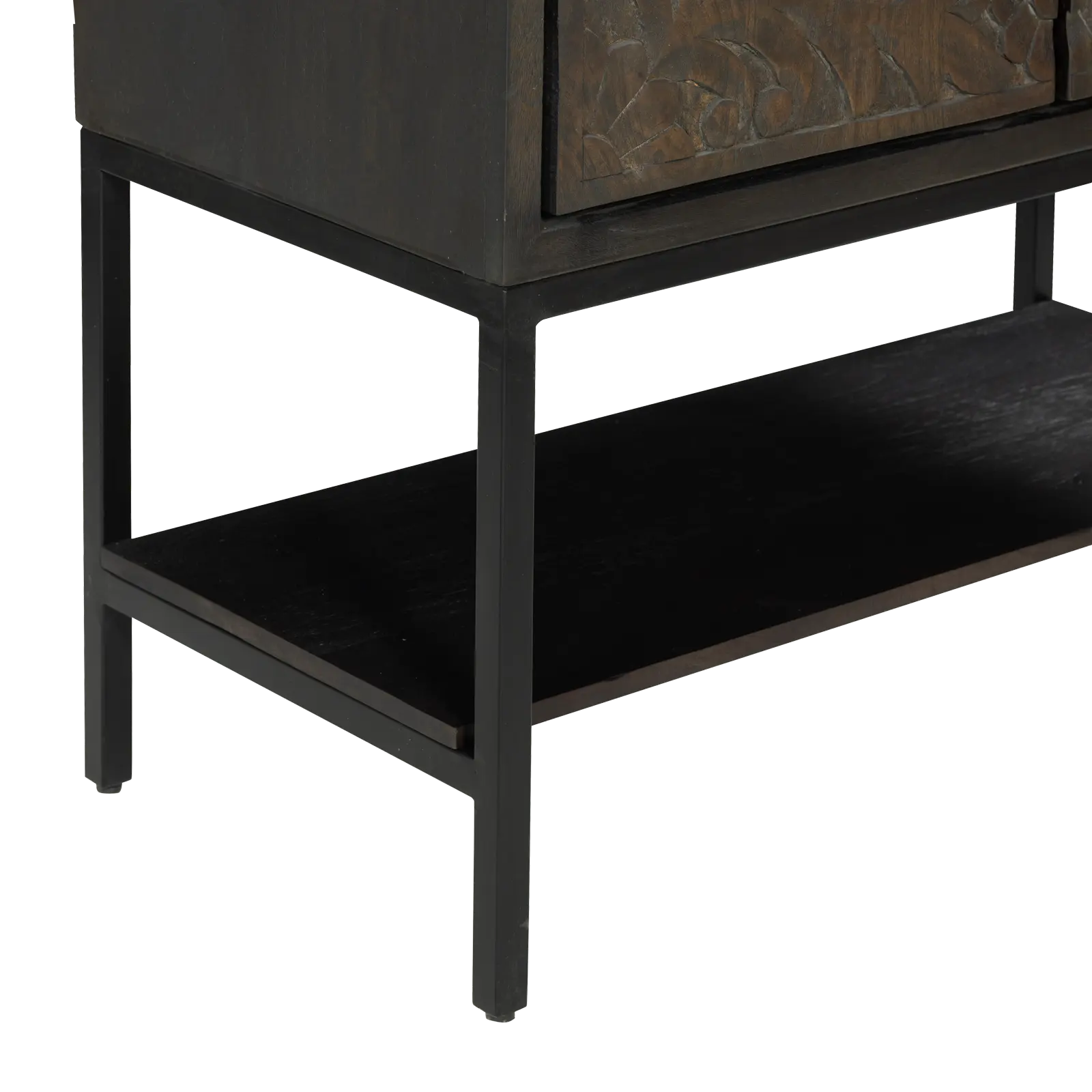 Opbergkast Belleville - 90 cm - 2 deuren - Mangohout Cacao Bruin