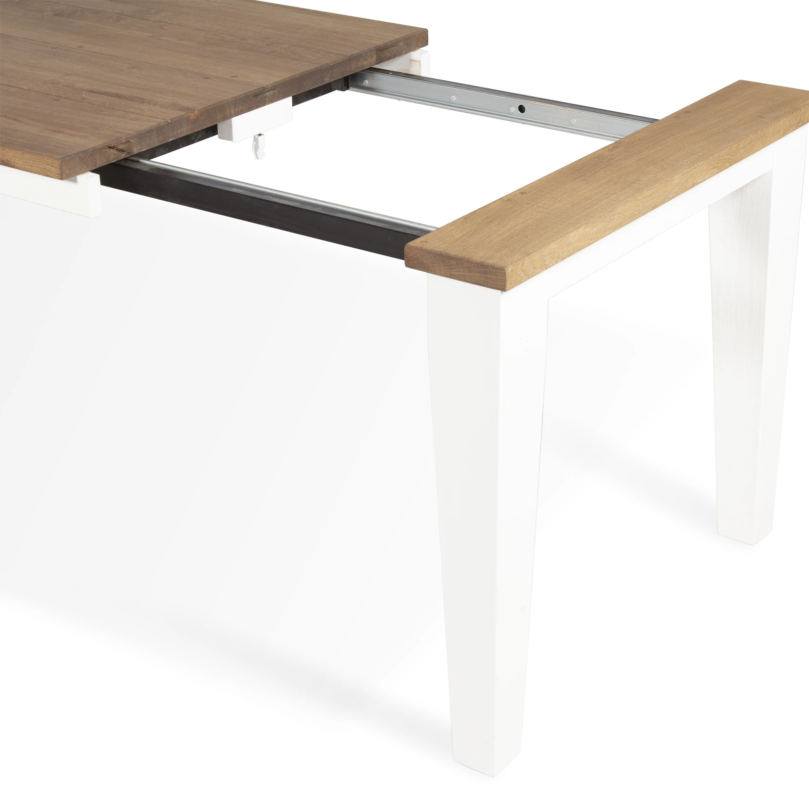Uitschuiftafel (200/250x90cm - tussenblad) Silvercreek - Combi Verweerd/RAL9010