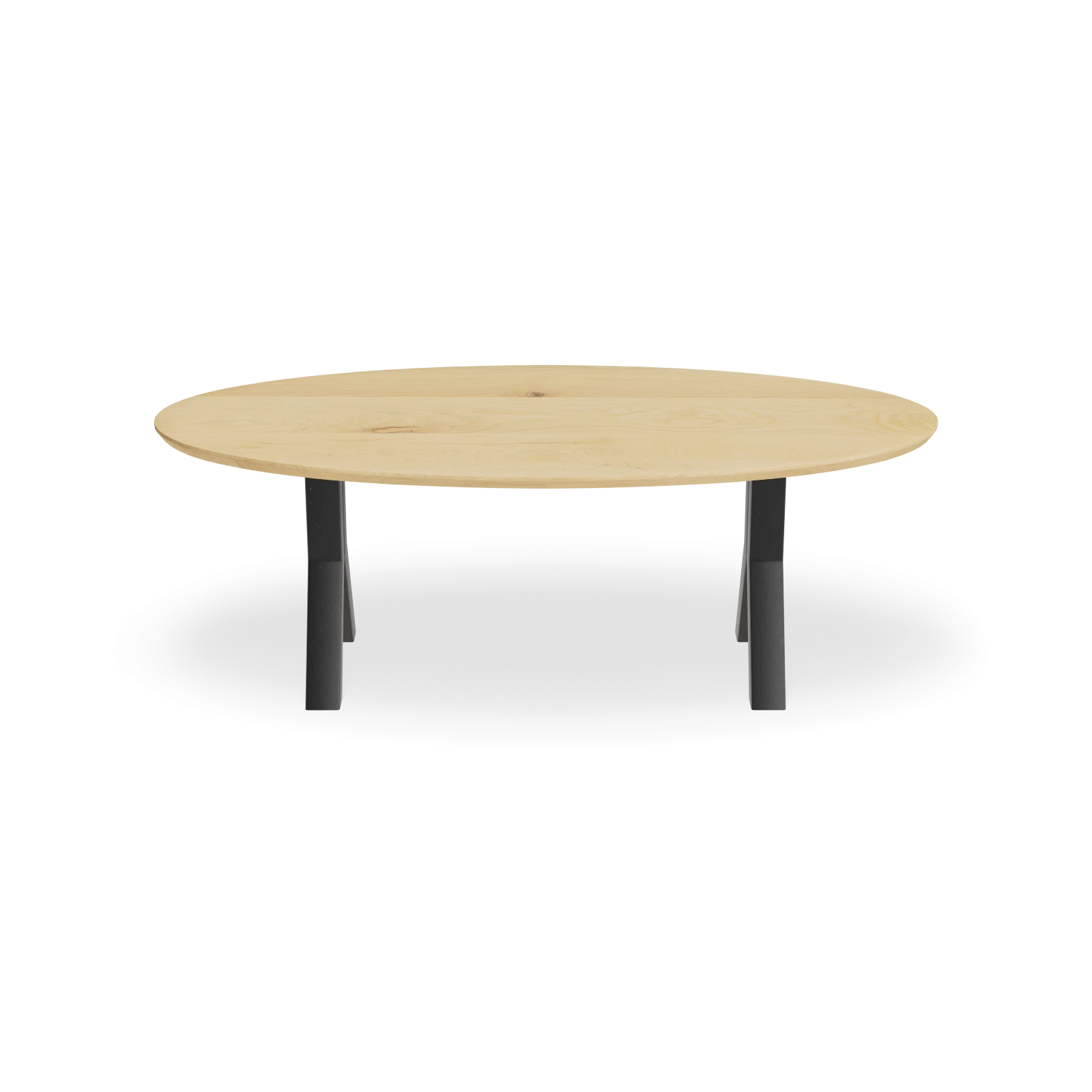 Eettafel Y Poot(10x10cm) - Ovaal Eiken Nature White (220x110cm)
