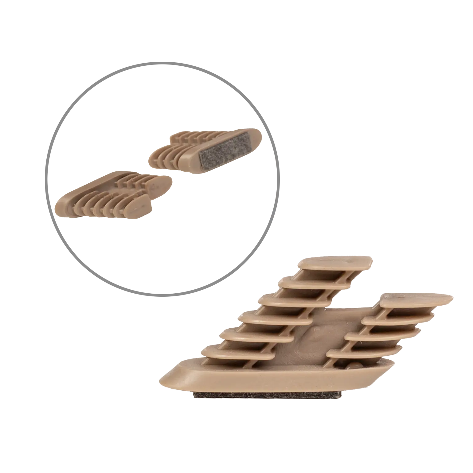 Dop (set van 4) Poot D - Delta - Taupe