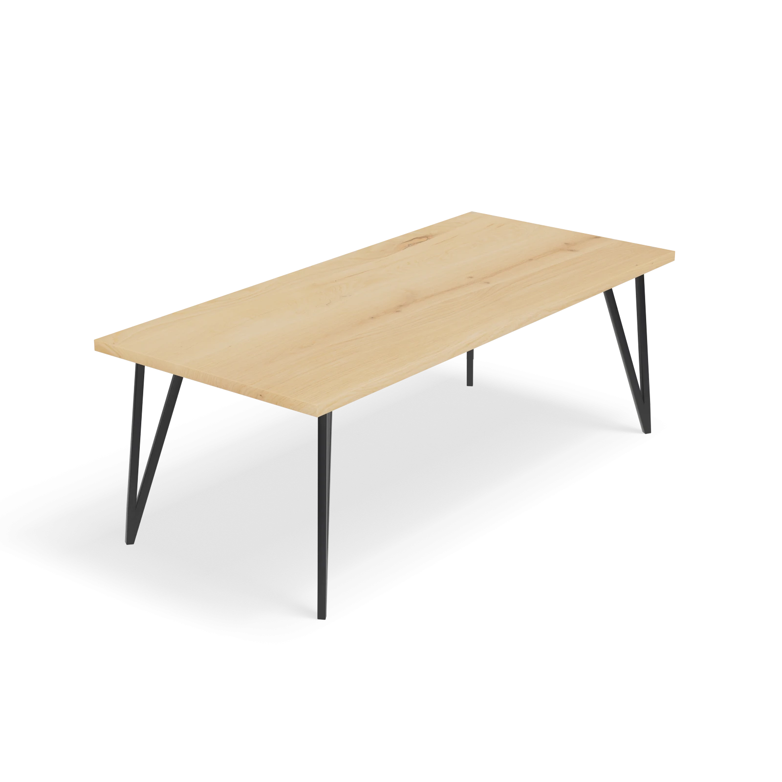 Eettafel Triangle - Rechthoek Eiken Nature White (220x100cm)
