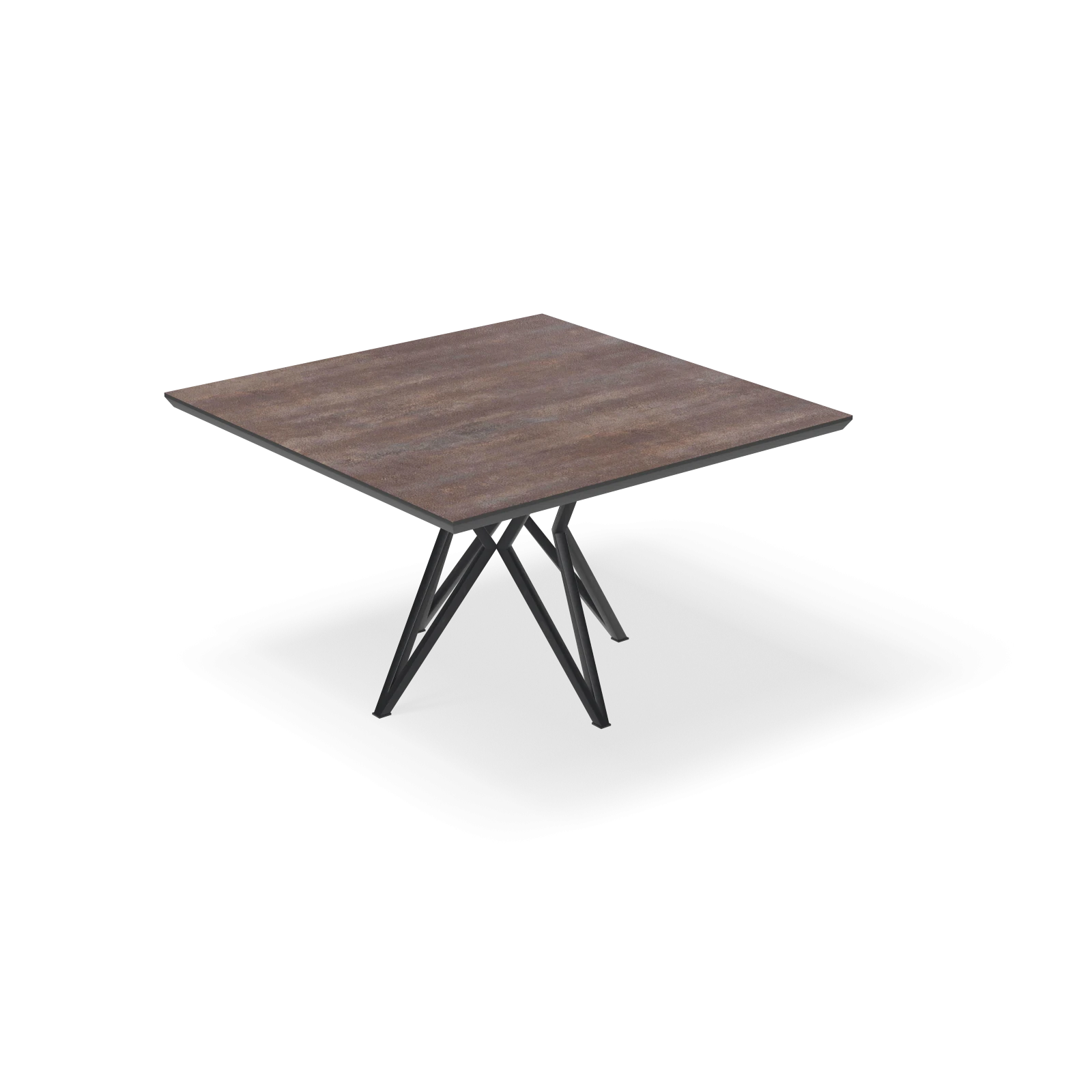 Eettafel Crosse - Vierkant HPL Oxidised (130x130cm)
