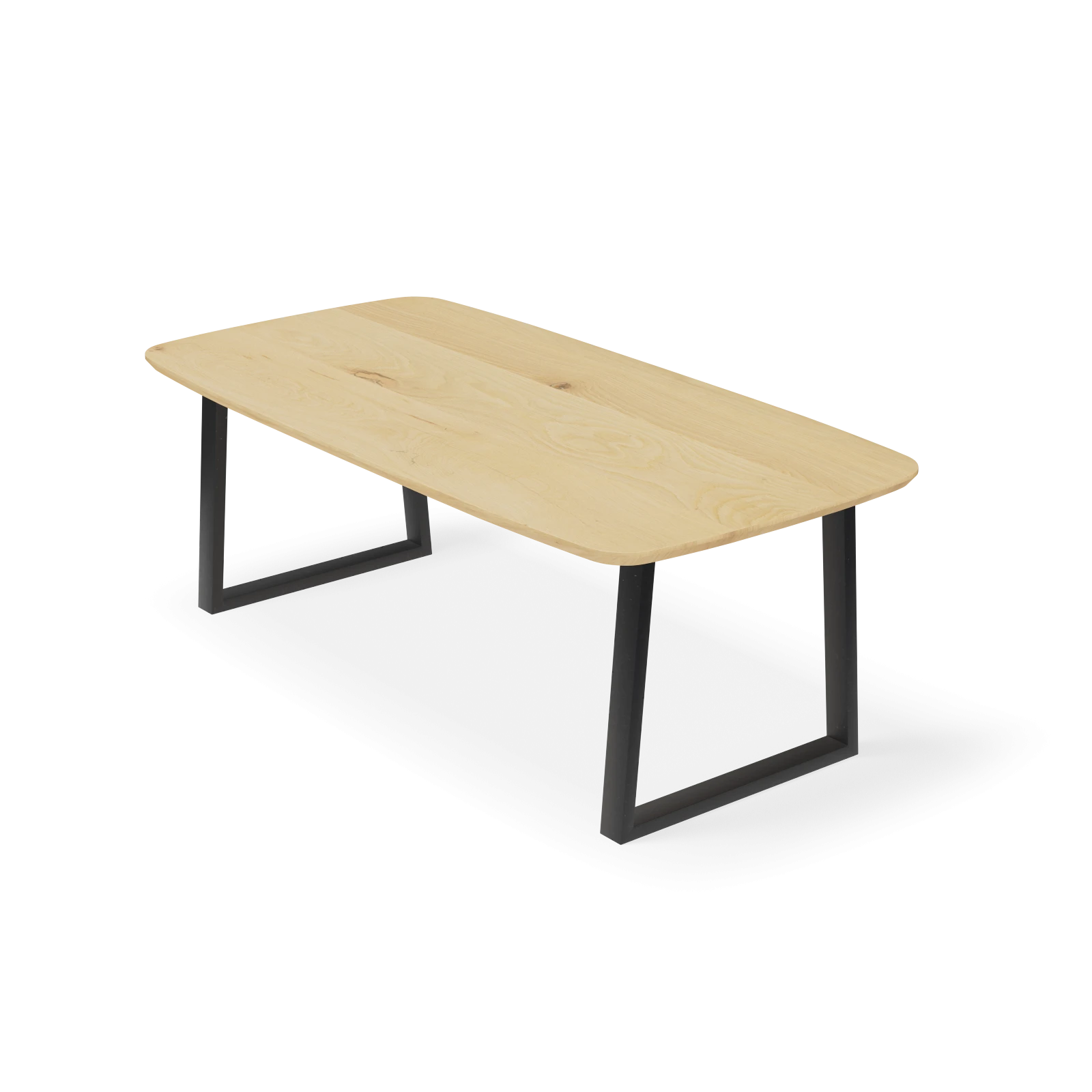 Eettafel U Poot(8x4cm) - Deens Ovaal Eiken Nature White (220x110cm)