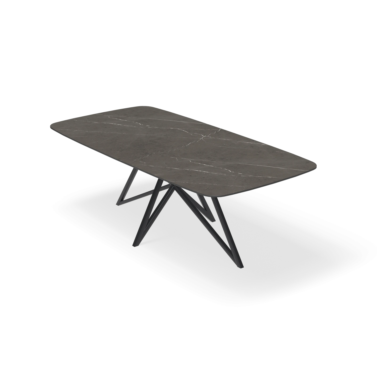 Eettafel Crosse - Deens Ovaal Keramiek Imperiale Satin (220x110cm)