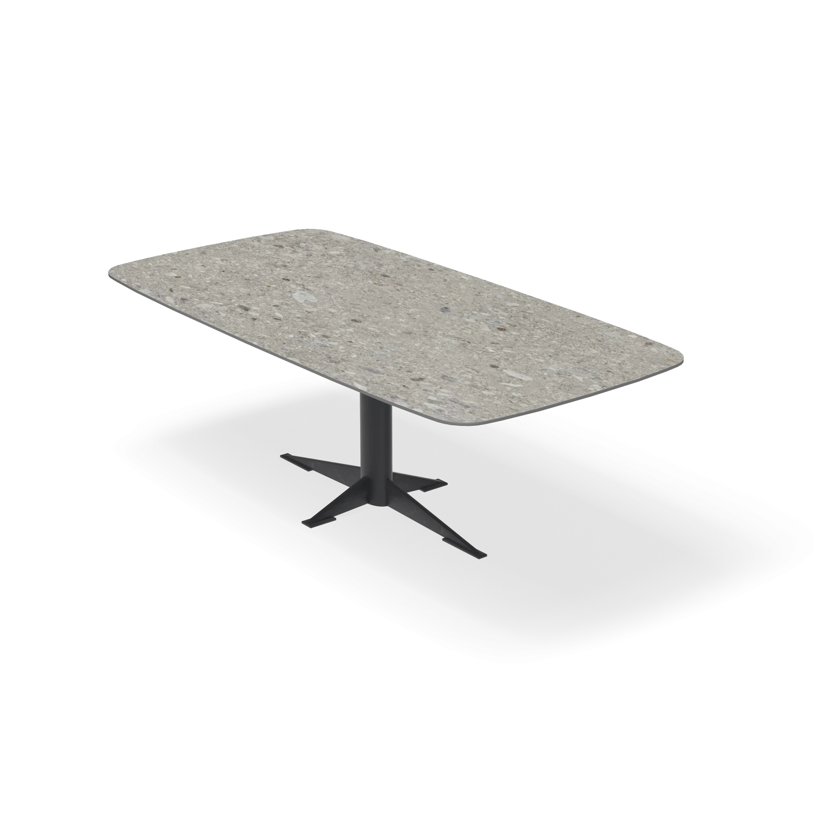 Eettafel Westfield - Deens Ovaal Keramiek Stone Look Ceppo di Grey Natur Satin (220x110cm)