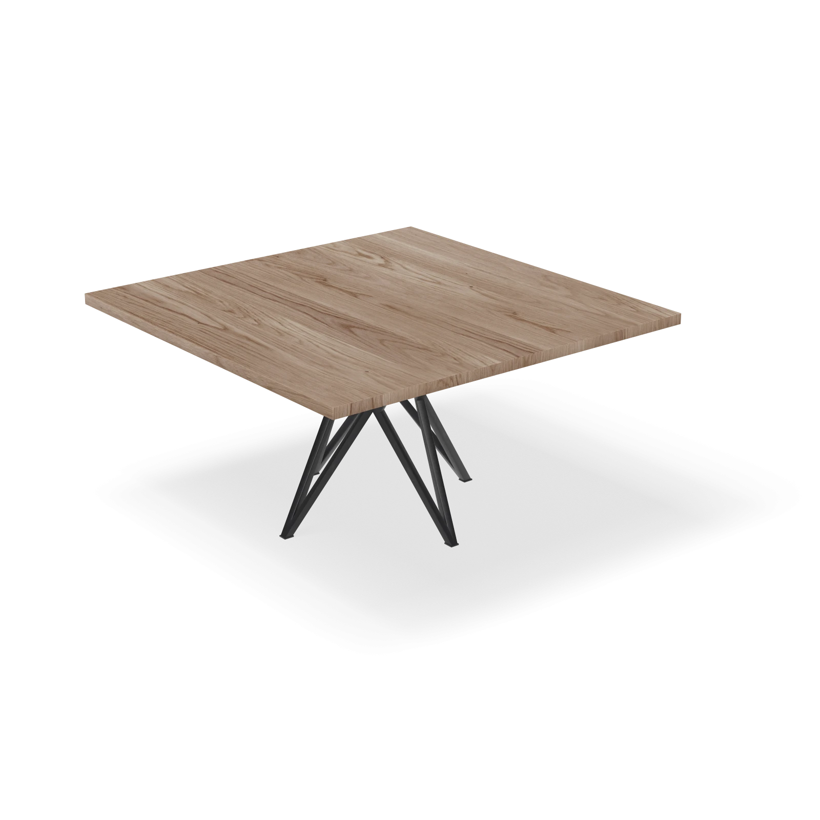 Eettafel Crosse - Vierkant Eiken Kiezel (150x150cm)