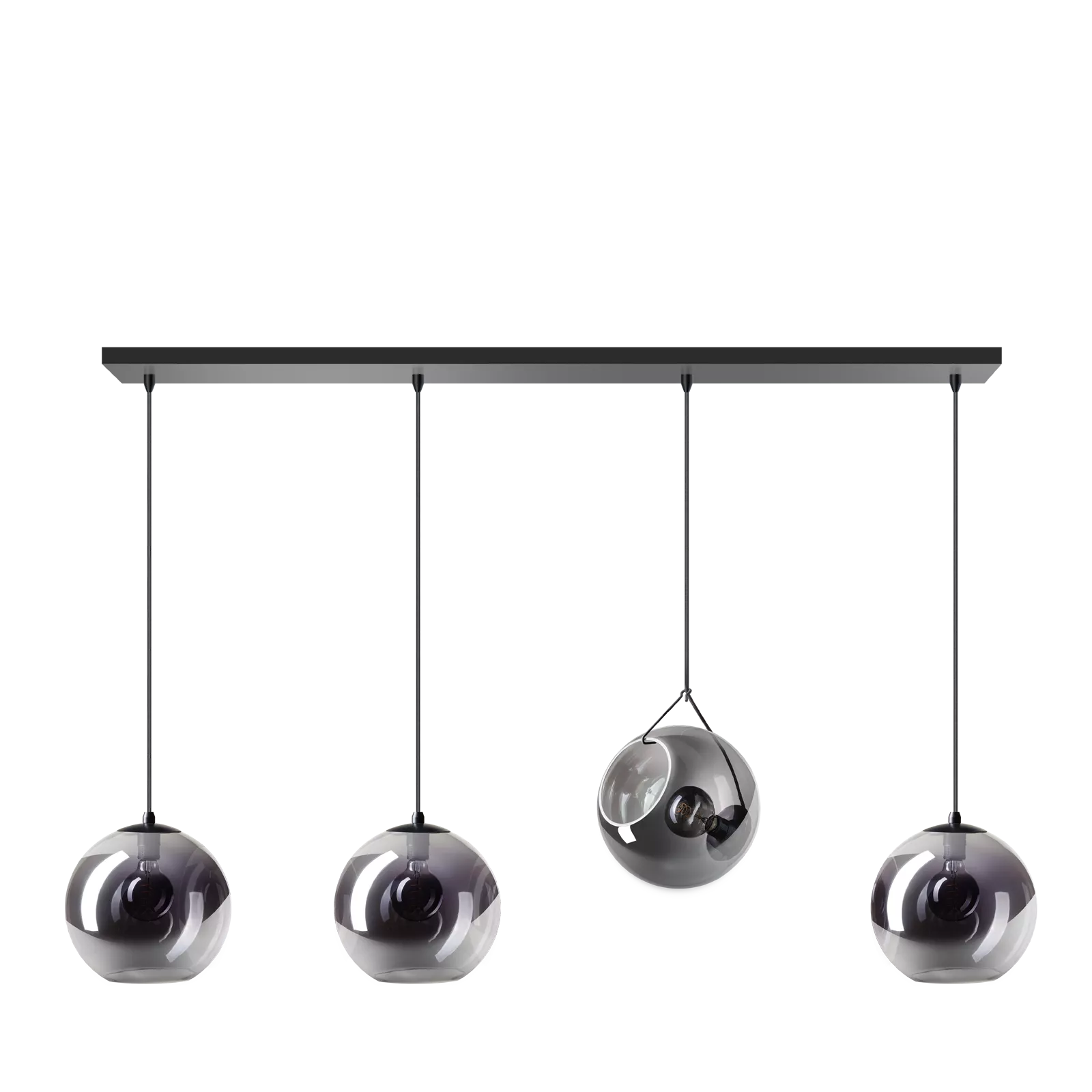 Hanglamp (balk - 4 lichts) Orb