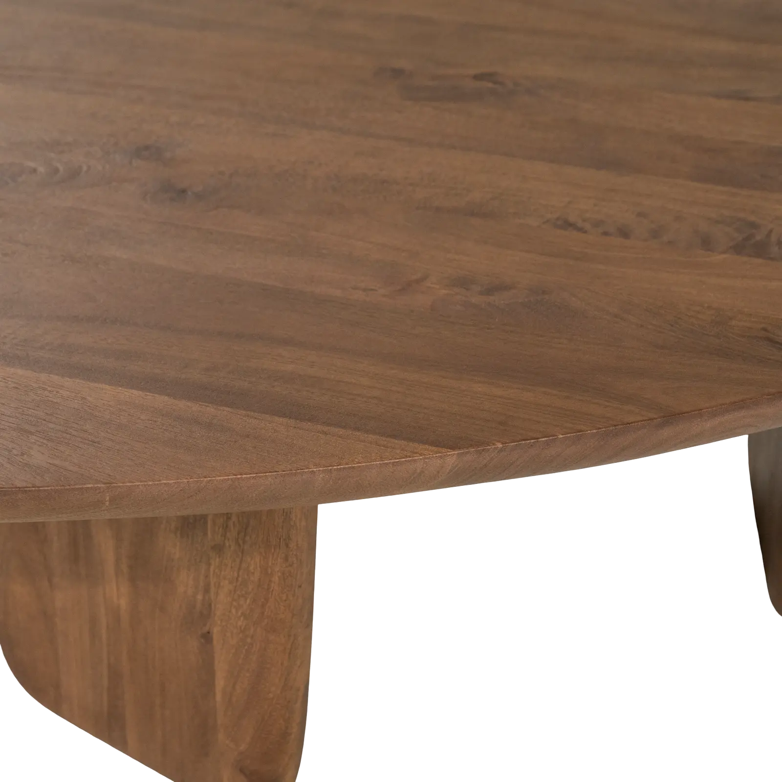 Salontafel Maud - organische vorm 100x85 cm - Mangohout Lichtbruin