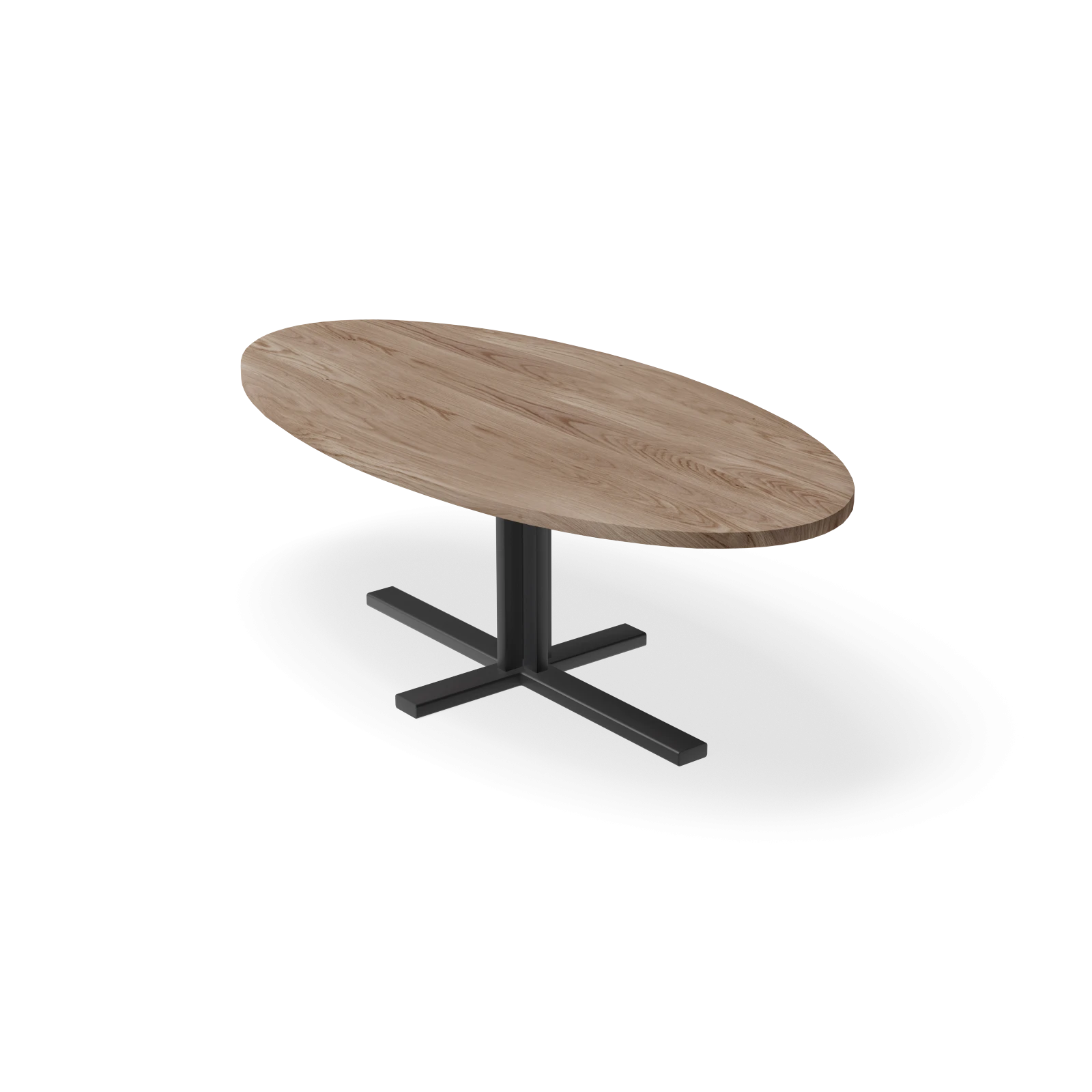 Eettafel Kolos- Ovaal Eiken Kiezel (220x110cm)