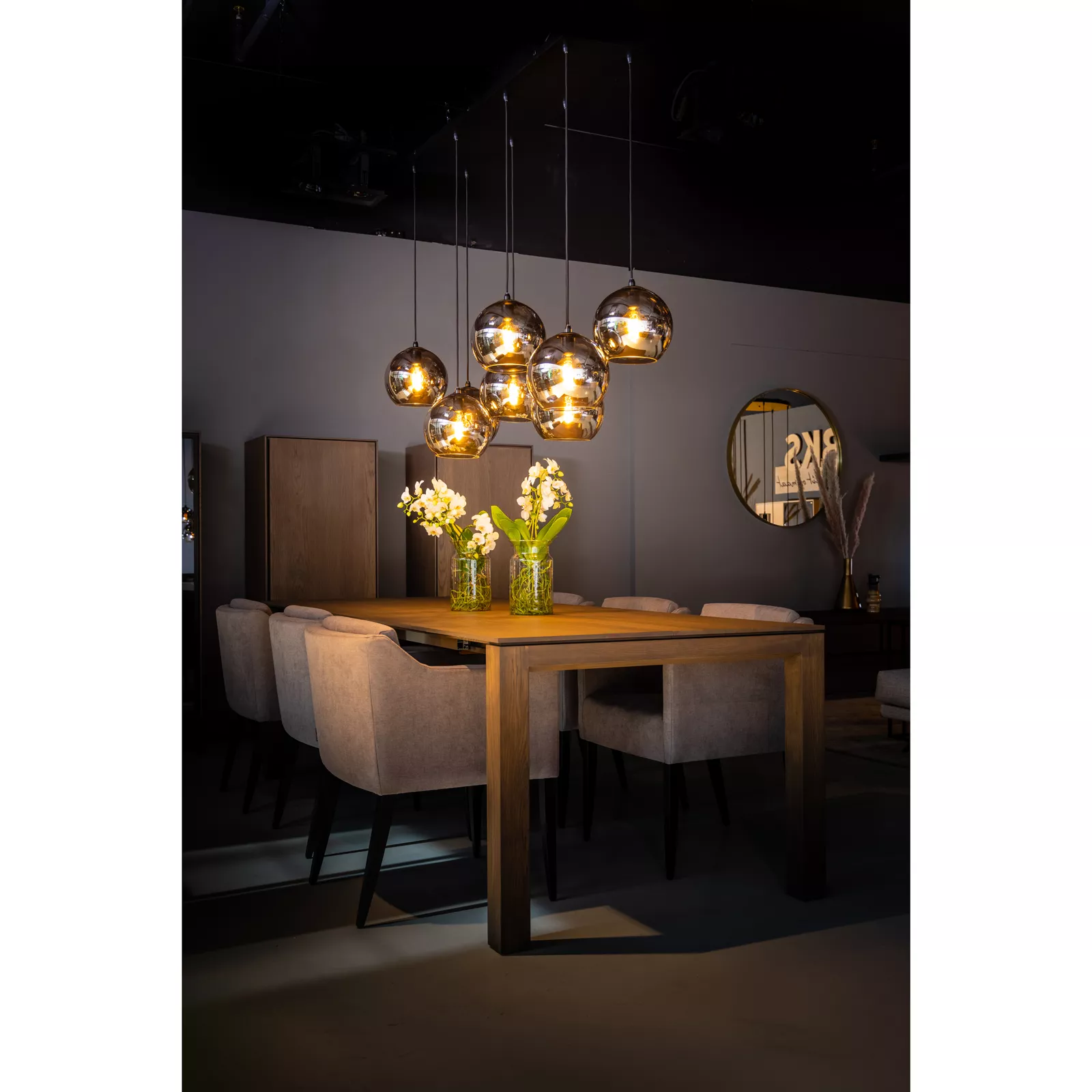 Hanglamp (balk - 2x 4 lichts) Orb