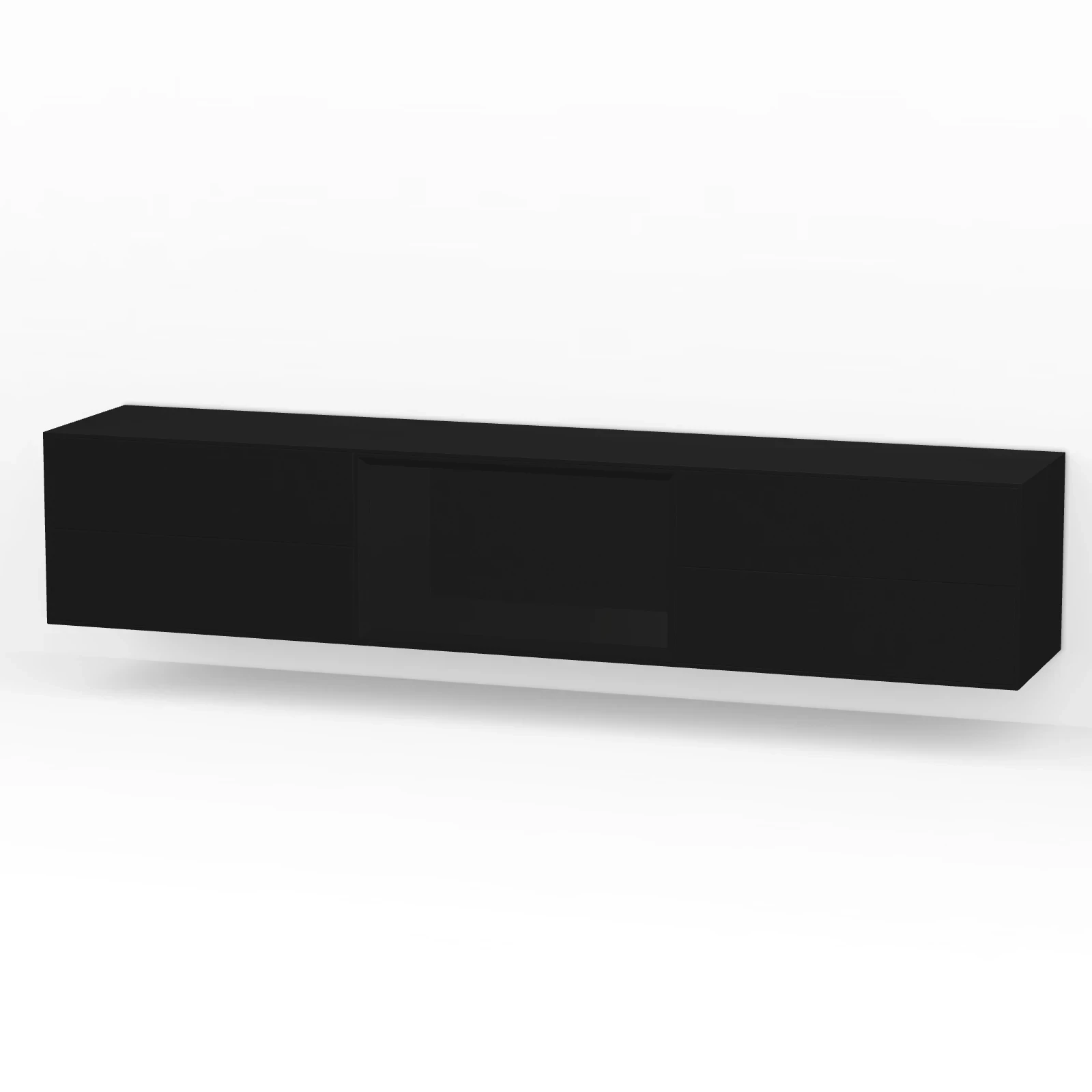 TV Meubel Black 200cm Zwevend