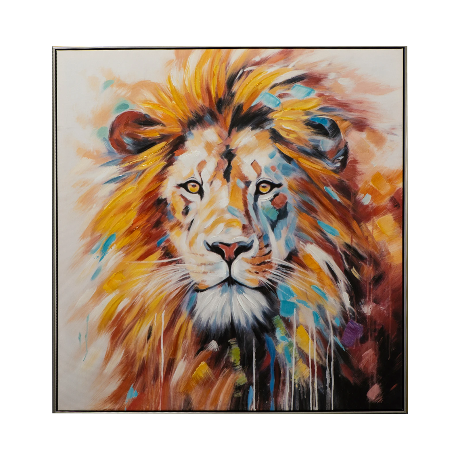 Wanddecoratie Leeuw (gekleurd)