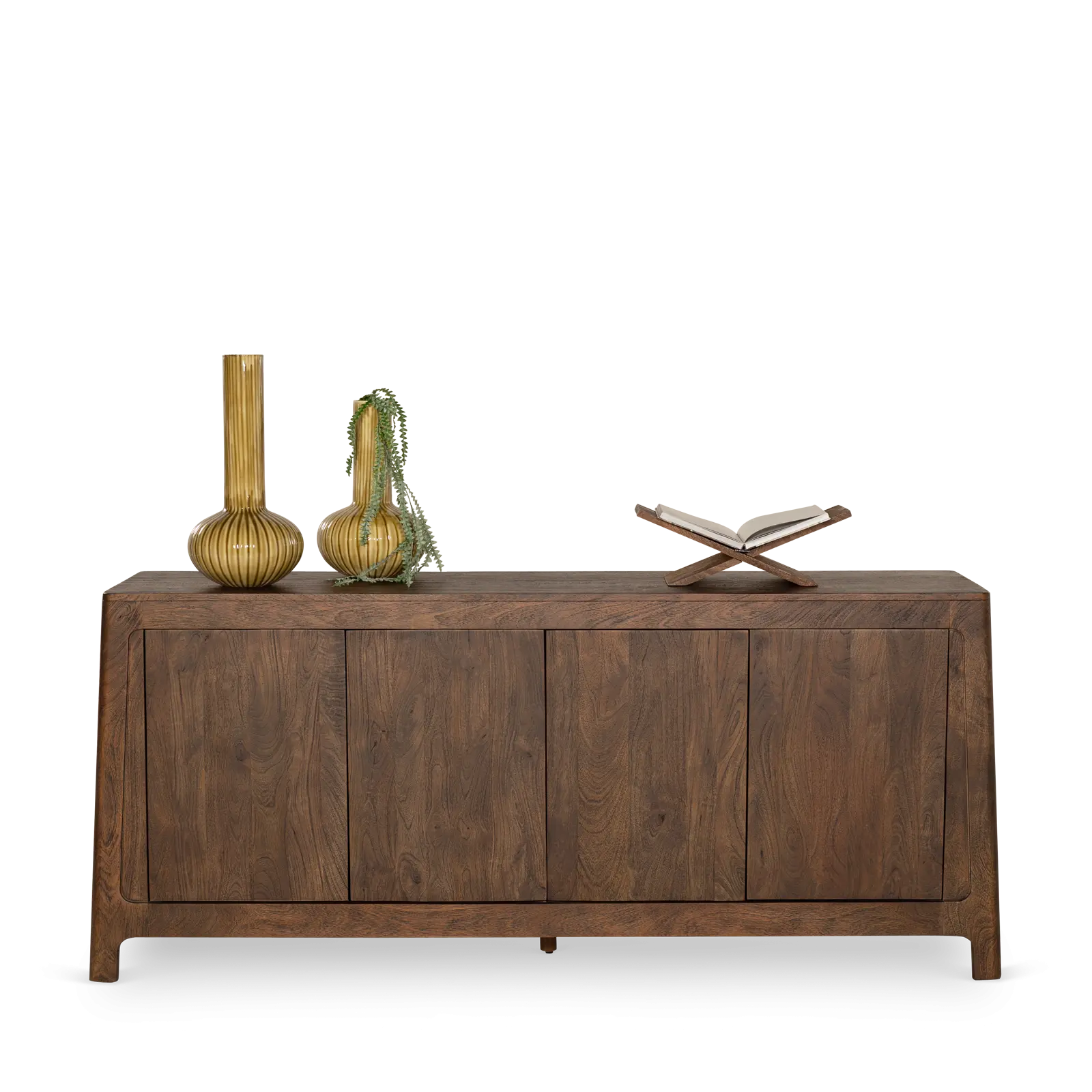Dressoir Latara - 200 cm - Mangohout Cacao Bruin - 4 deuren