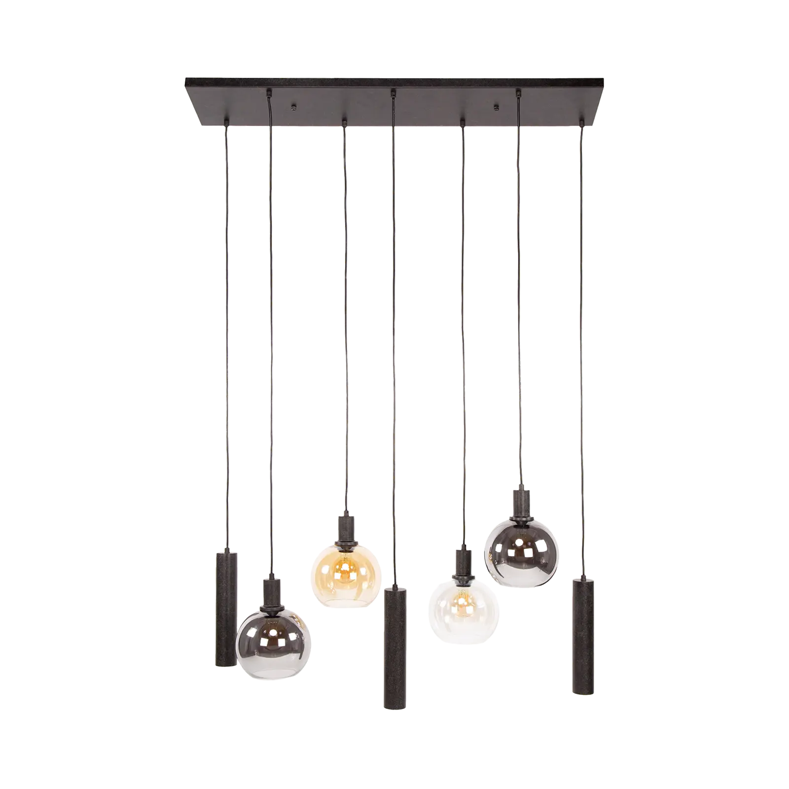 Hanglamp Sfera - 100 cm - Tricolore 4 + 3 lichts - Artic Zwart