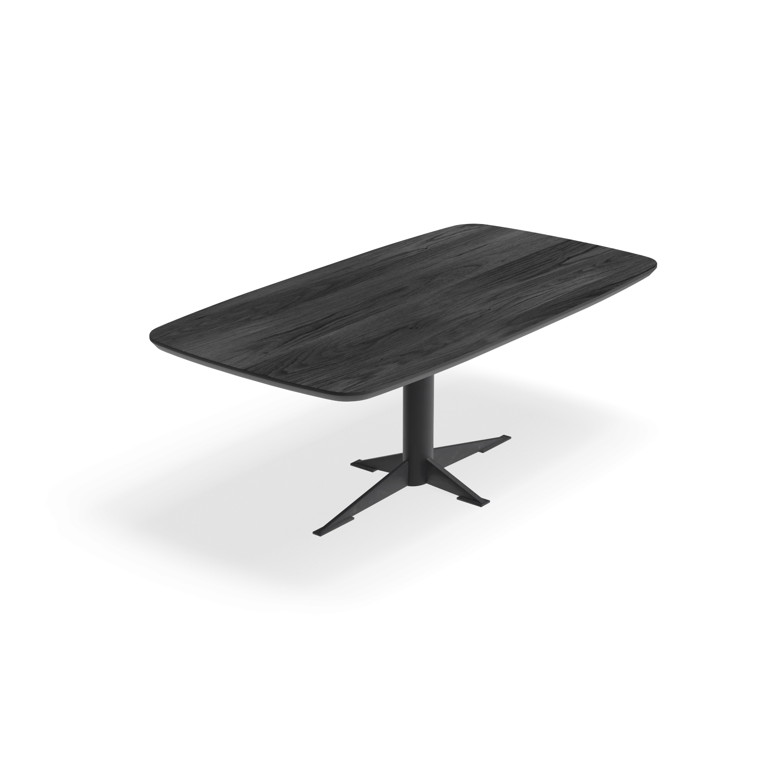 Eettafel Westfield - Deens Ovaal HPL Houtlook zwart (200x105cm)