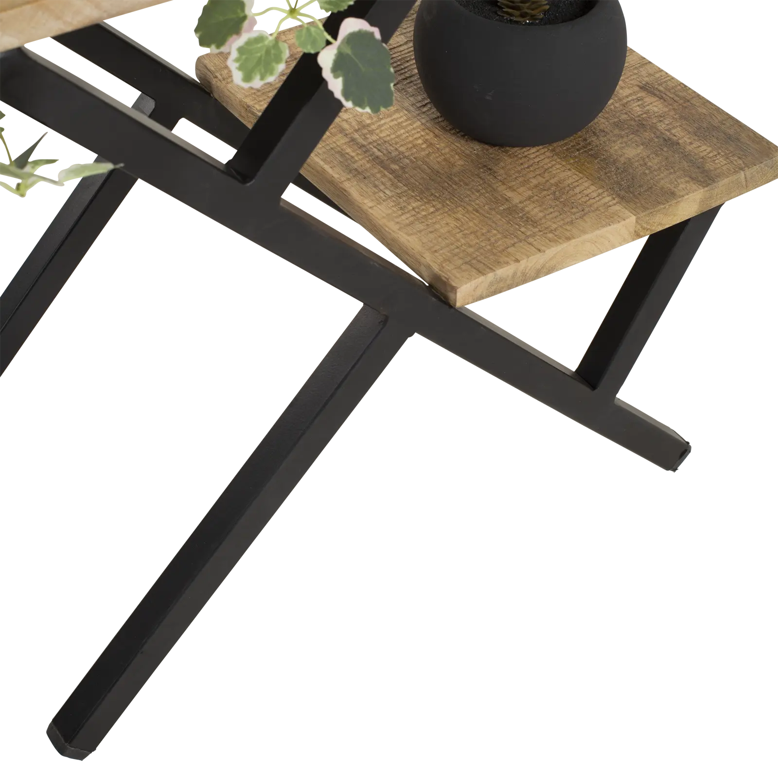Plantenstandaard Balou - hoogte 100 cm - Mangohout Naturel
