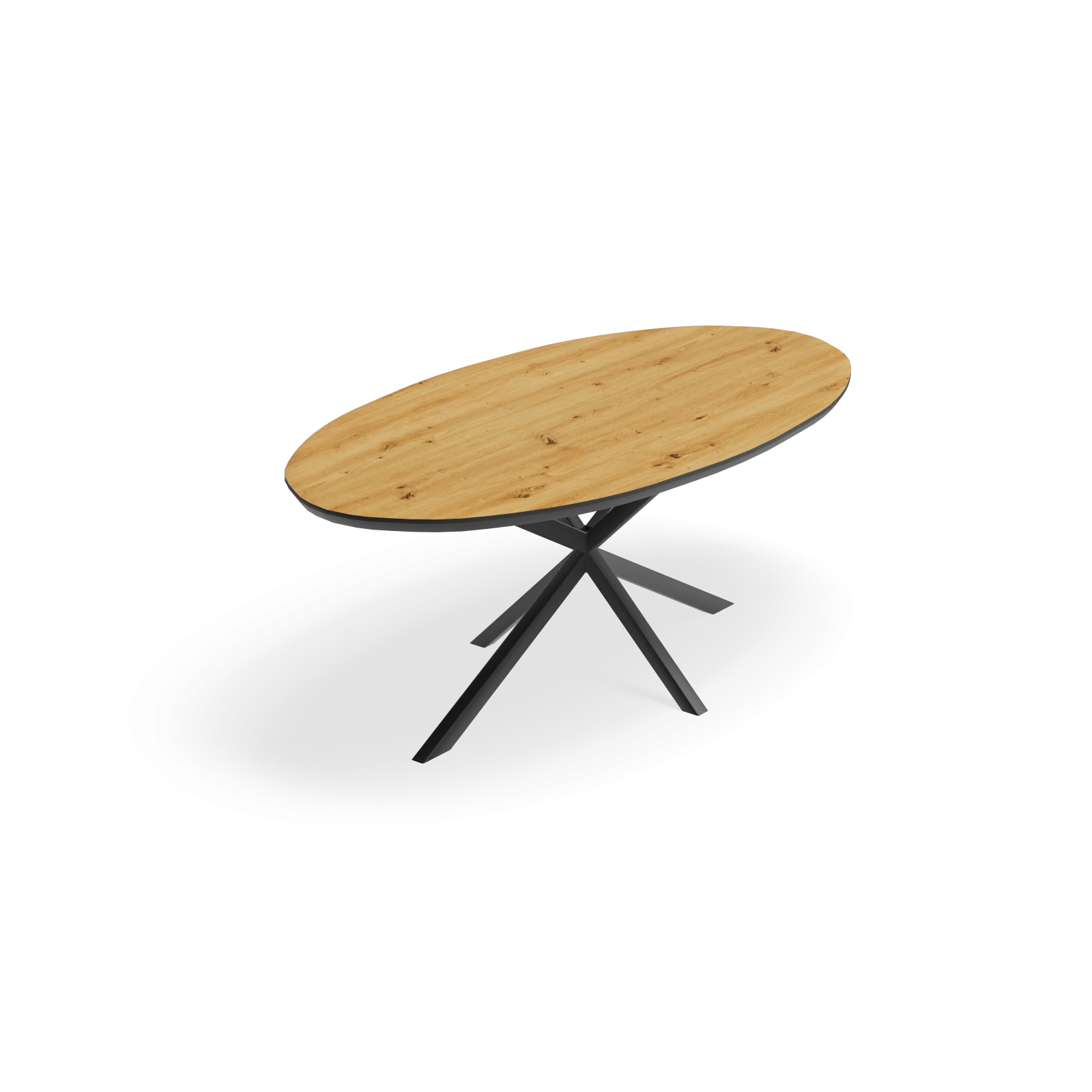 Eettafel North - Ovaal HPL Houtlook Naturel (200x105cm)