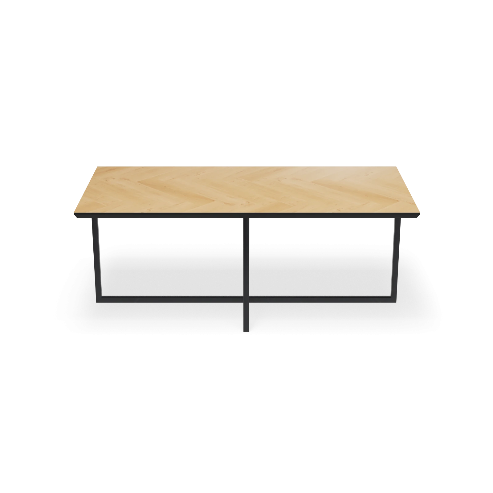 Eettafel Kubus - Rechthoek Eiken Visgraat Nature White (200x100cm)