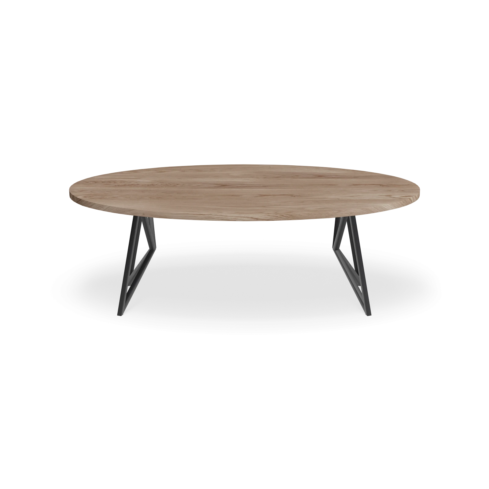Eettafel Crosse Los - Ovaal Eiken Kiezel (220x110cm)