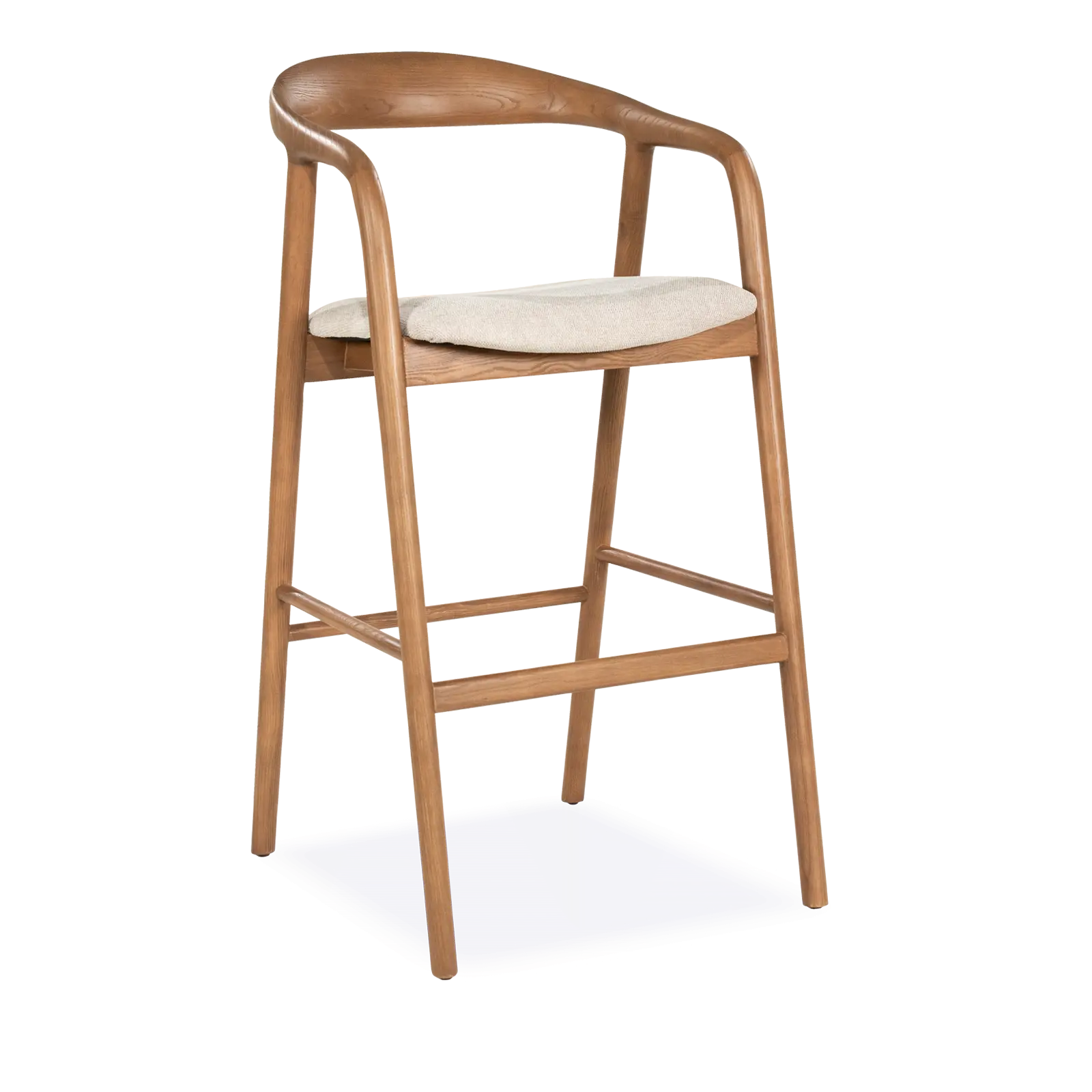 Barstoel Rayven - zithoogte 75 cm - Essenhout Lichtbruin