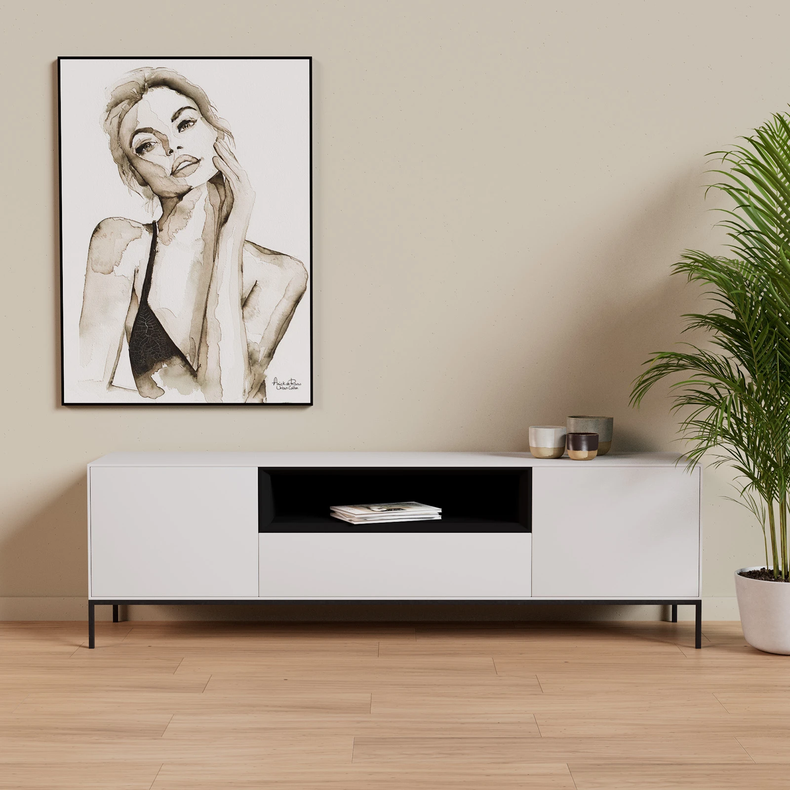 TV Meubel Tele Grey 180cm Poot