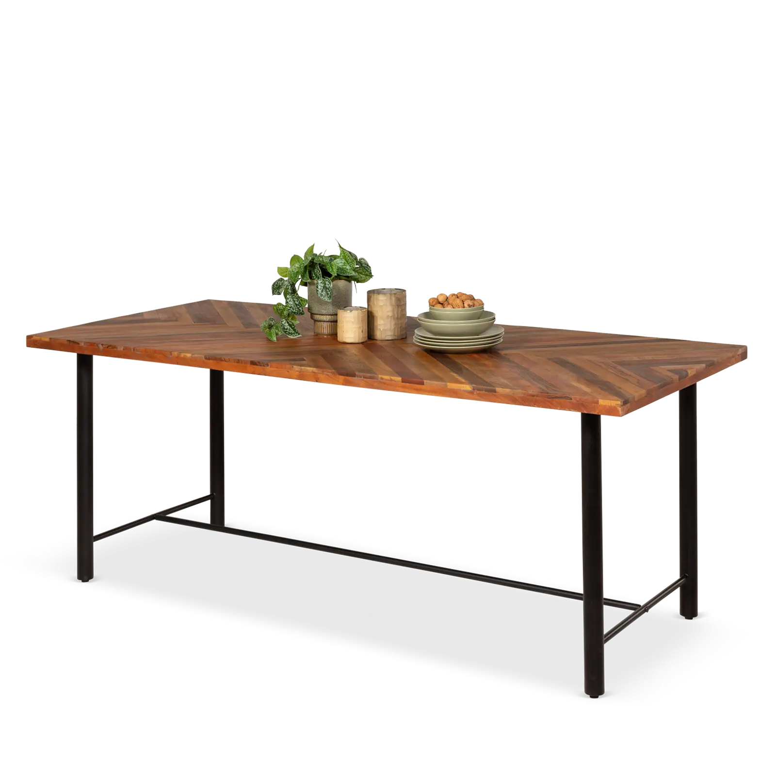 Eettafel Kandari - rechthoekig 200x90 cm - Acaciahout Bruin - sale
